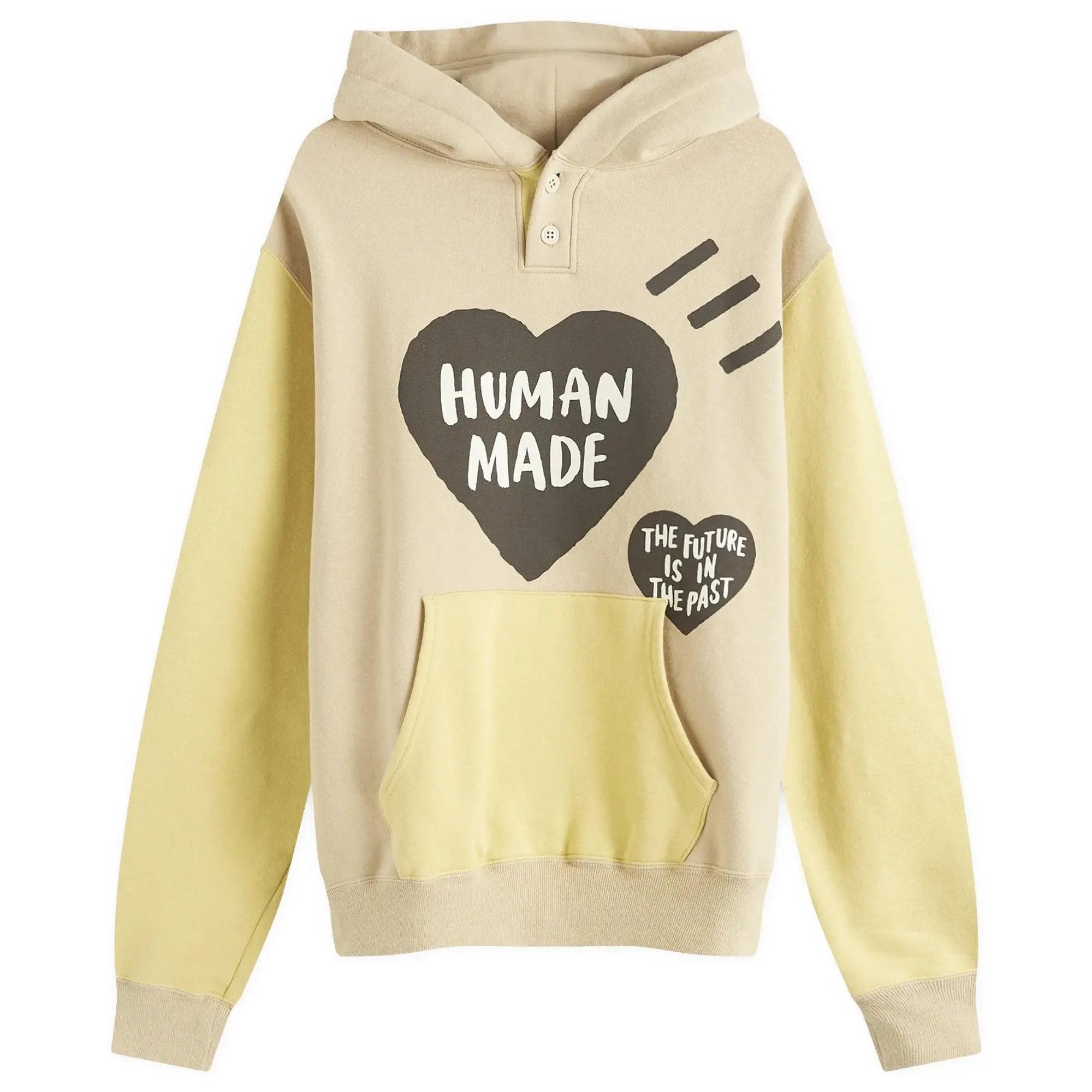 Human Made Men's Colorblock Hoodie Beige