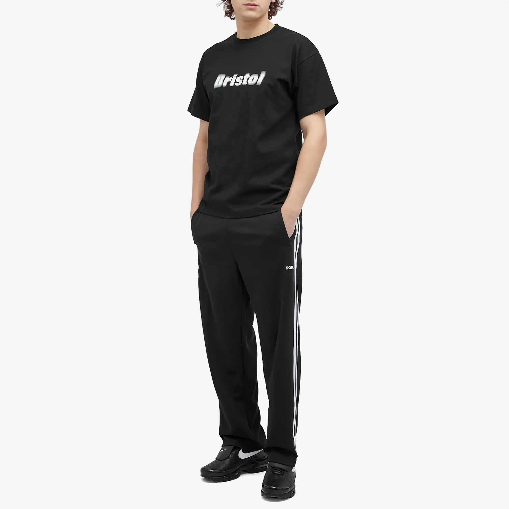 F.C. Real Bristol Men's Blurred Logo T-Shirt Black