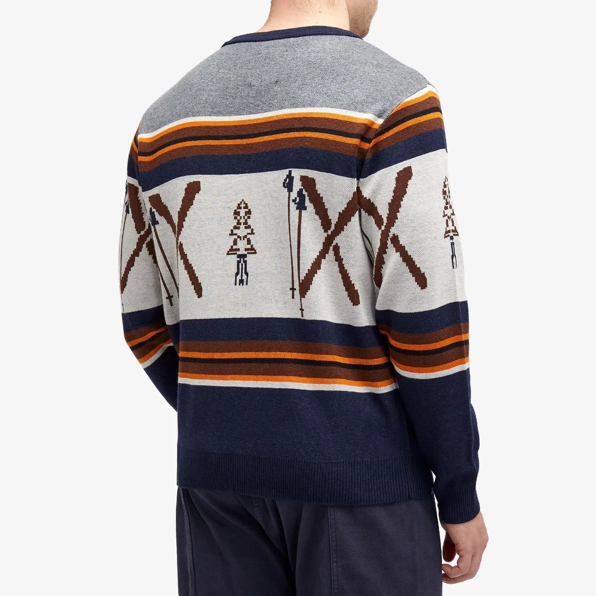 KAVU Men's Highline Jacquard Crew Neck Jumper Day Ski