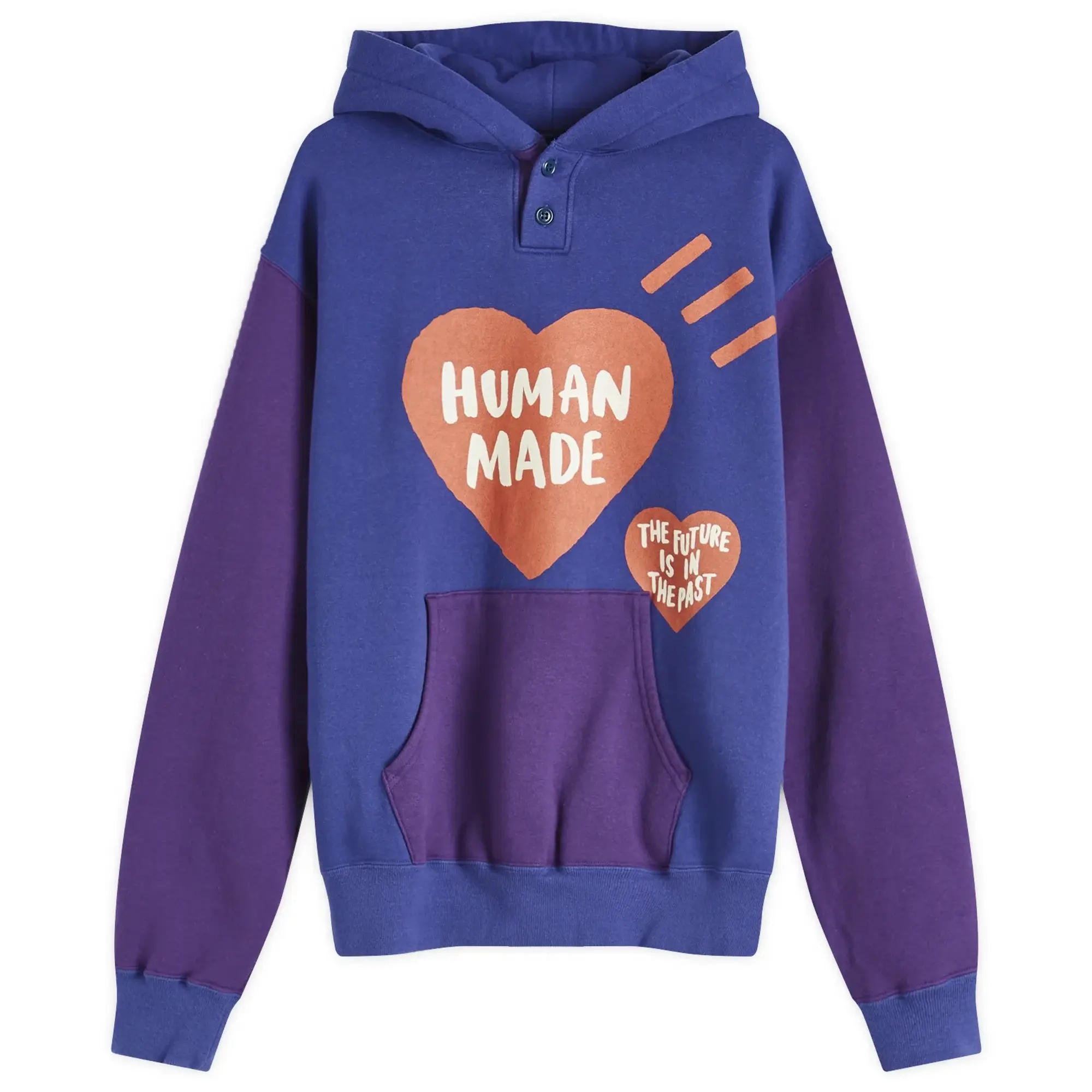 Human Made Men's Colorblock Hoodie Navy