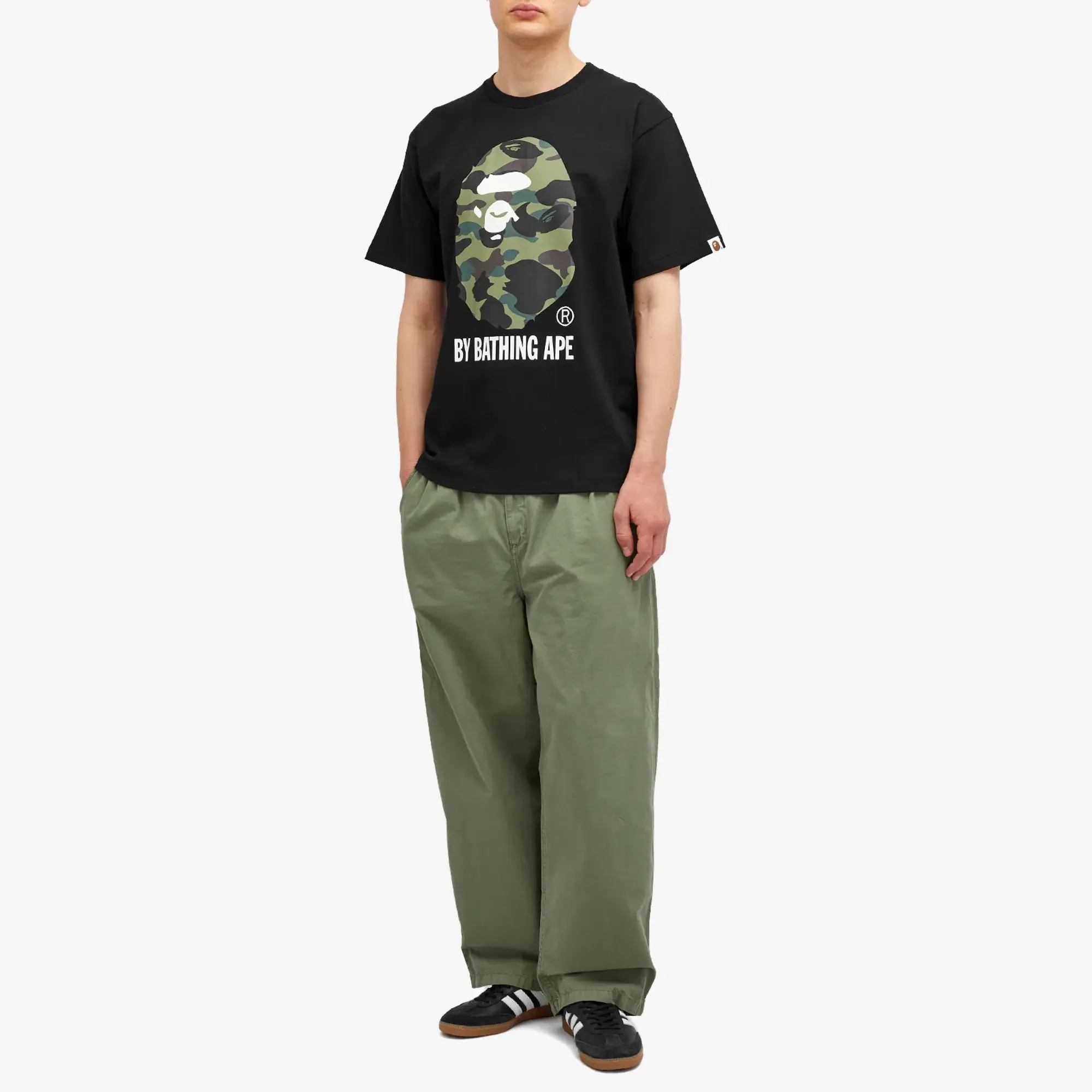 A Bathing Ape Men's ABC Camo By Bathing Ape TEE Black X Green