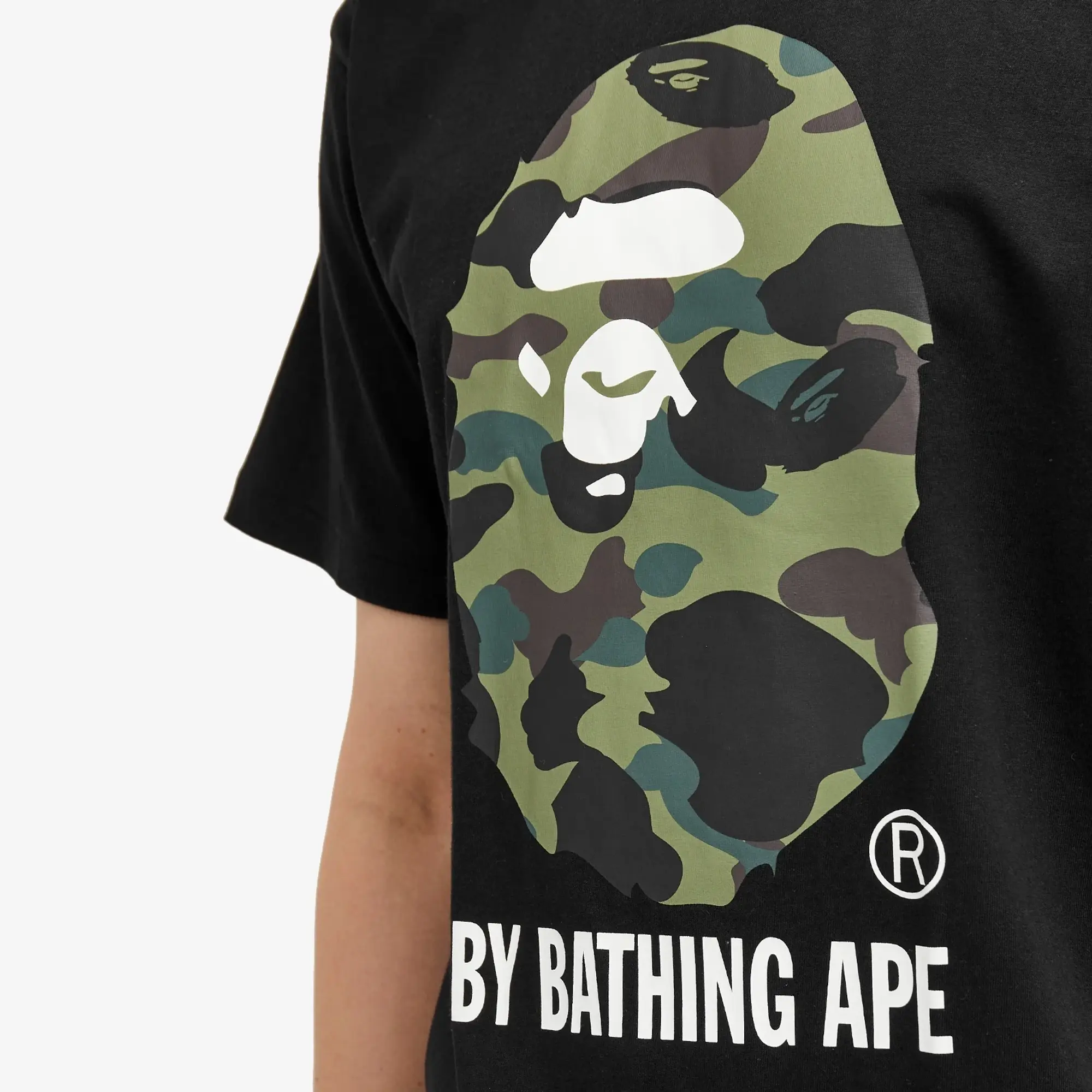 A Bathing Ape Men's ABC Camo By Bathing Ape TEE Black X Green
