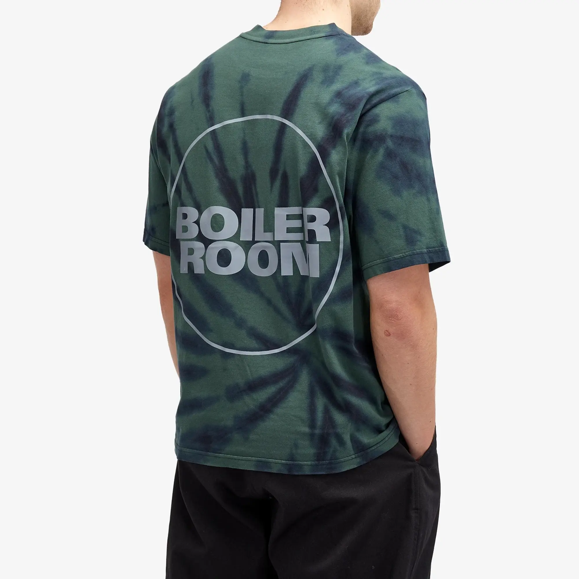 Boiler Room Men's Tie Dye Logo T-Shirt Green