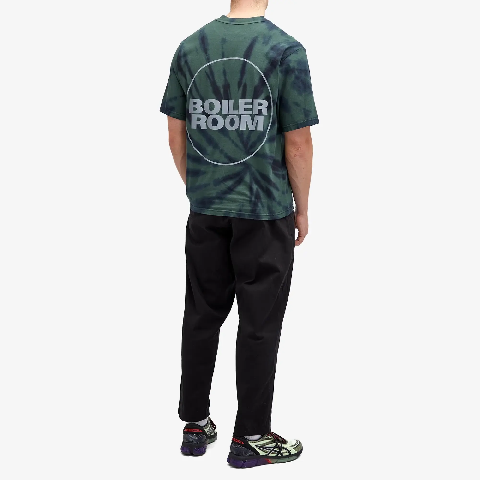 Boiler Room Men's Tie Dye Logo T-Shirt Green