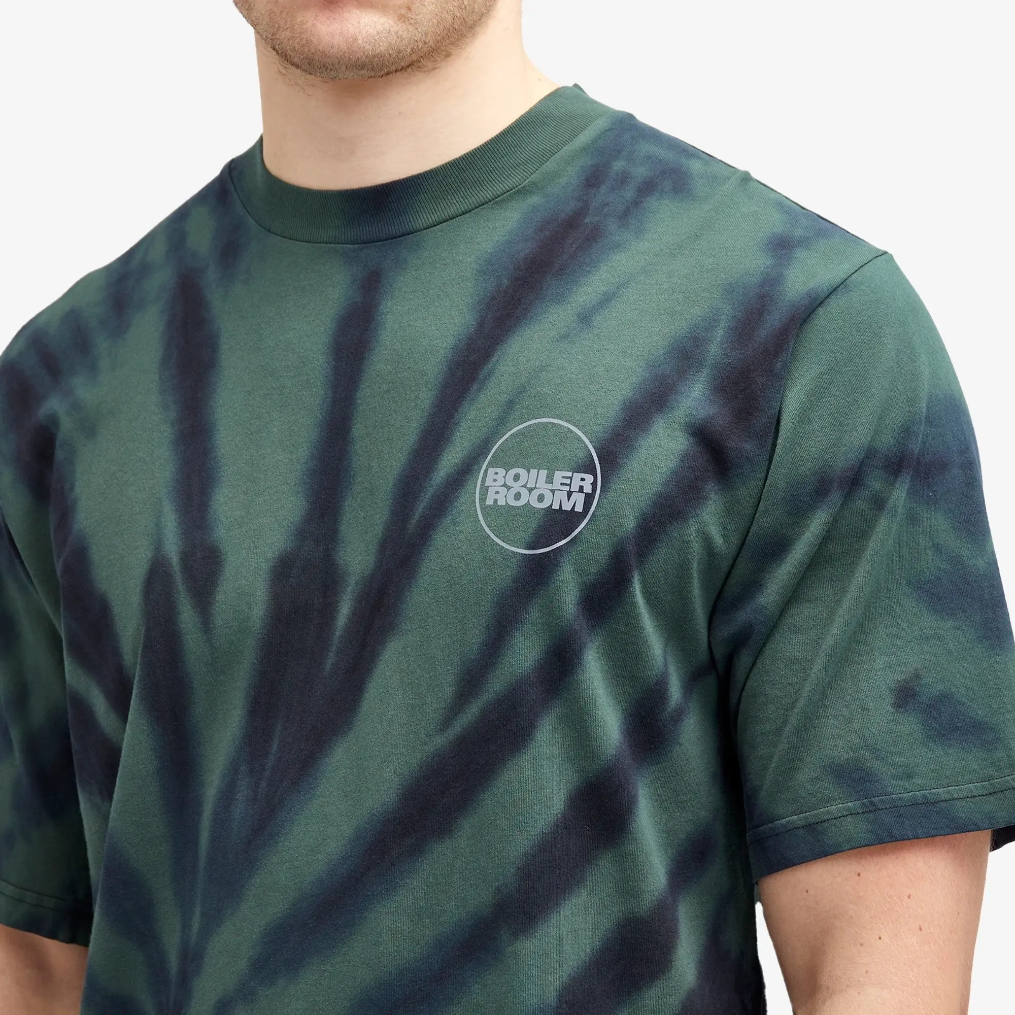 Boiler Room Men's Tie Dye Logo T-Shirt Green