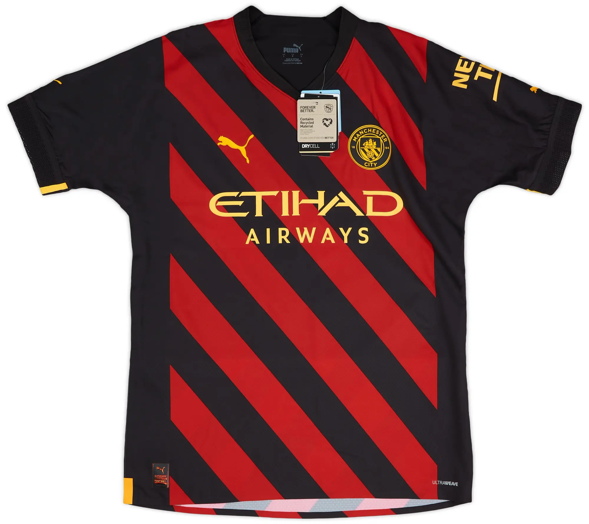 Puma 2022-23 Manchester City Player Issue Away Shirt - (M)