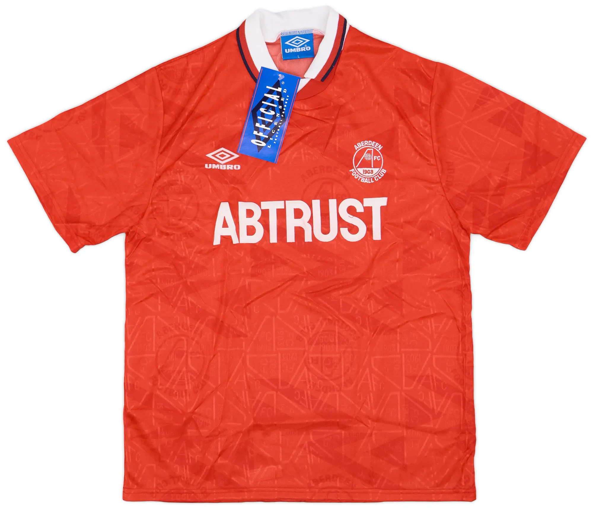 Umbro 1992-93 Aberdeen Home Shirt (L)