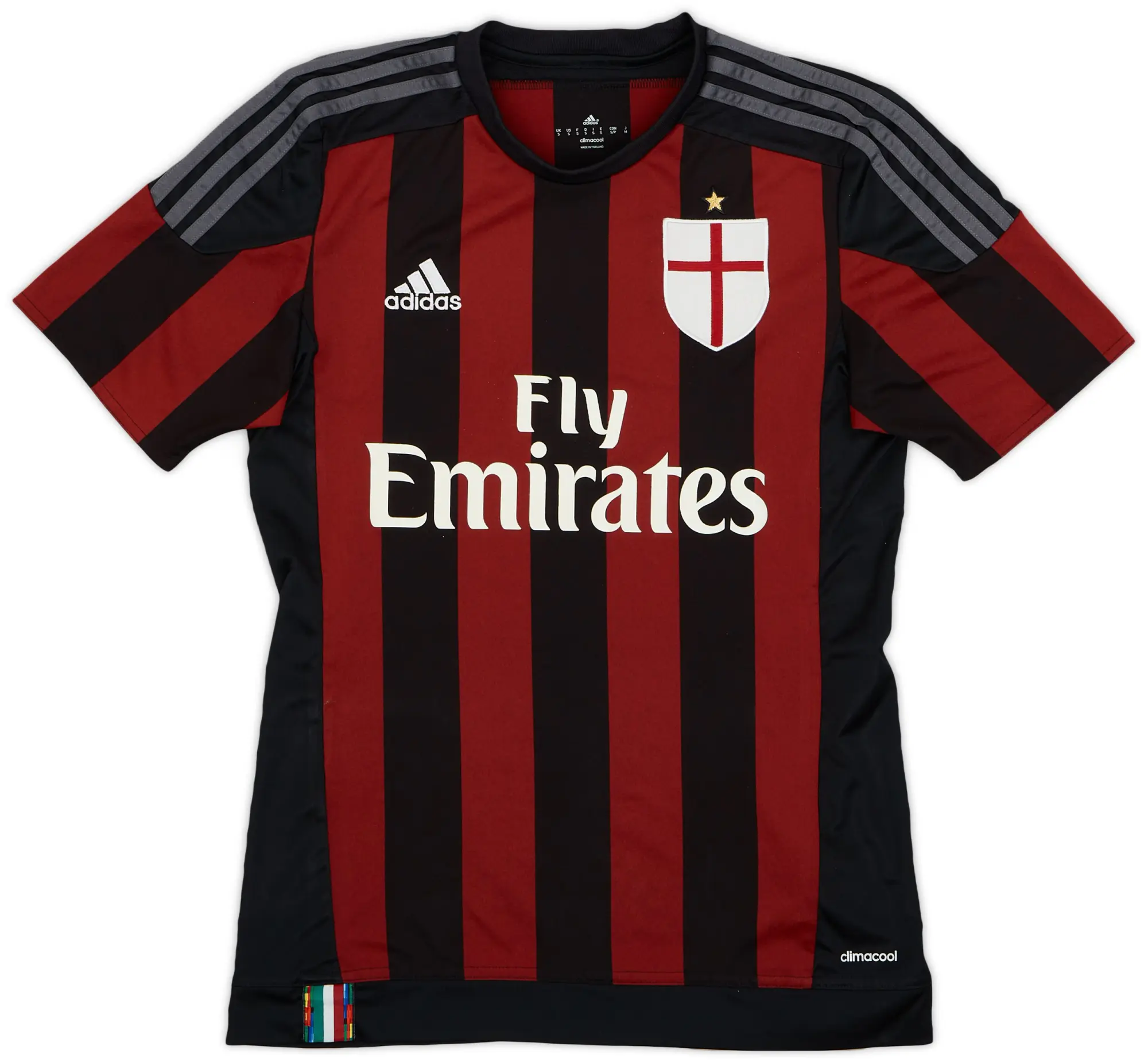 adidas 2015-16 AC Milan Home Shirt - 8/10 - (S)