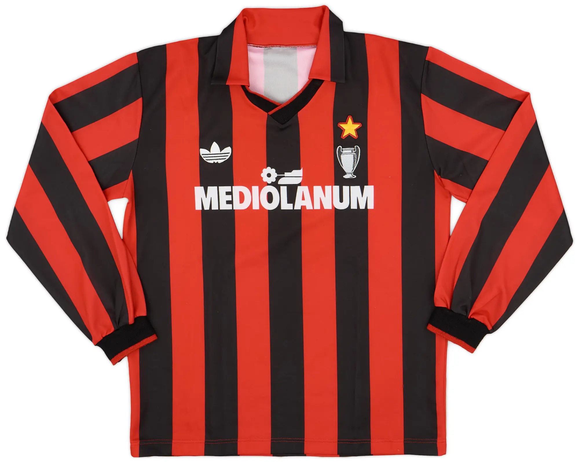 adidas 1990-91 AC Milan Home L/S Shirt - 8/10 - (M)