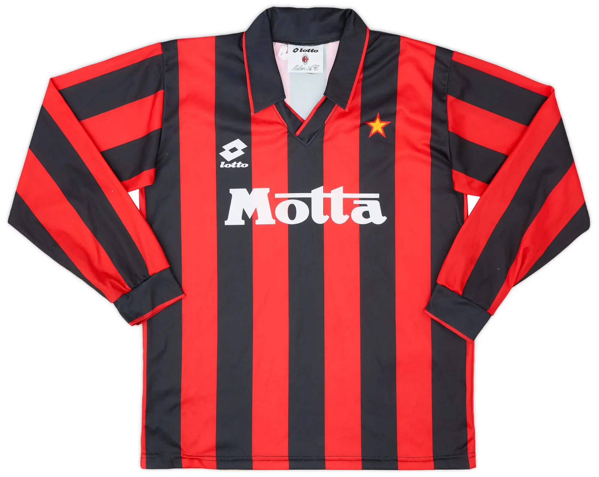 Lotto 1993-94 AC Milan Home L/S Shirt - 8/10 - (M)