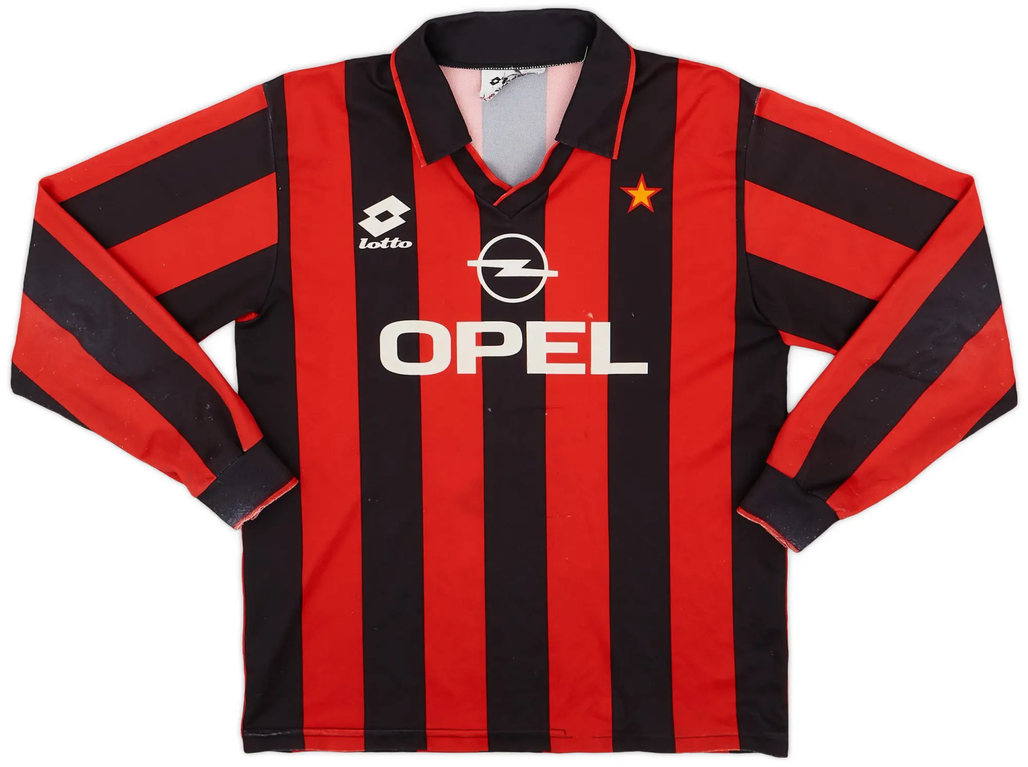 Lotto 1993-94 AC Milan Home L/S Shirt - 5/10 - (S)