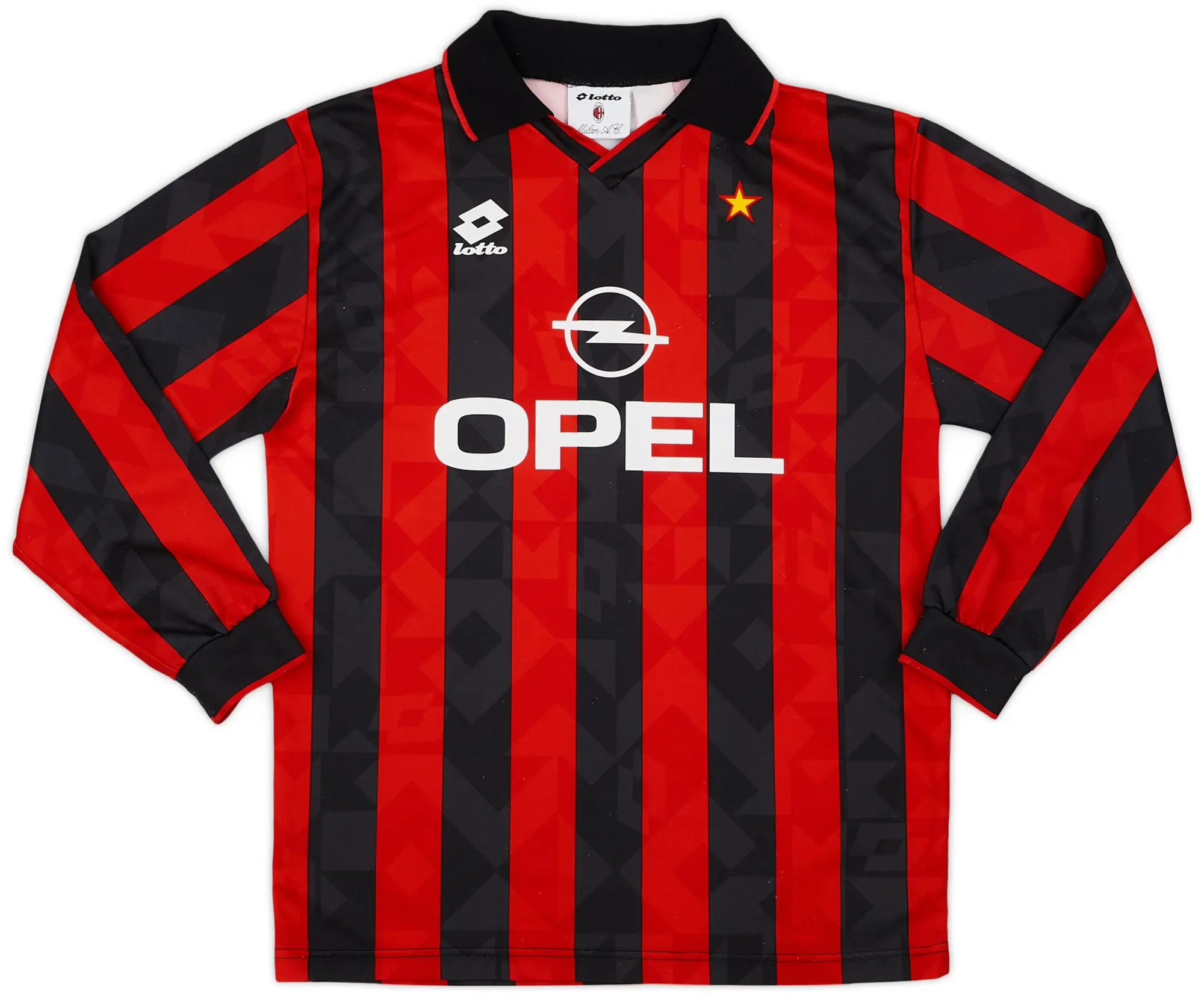 Lotto 1994-95 AC Milan Home L/S Shirt - 8/10 - (L)