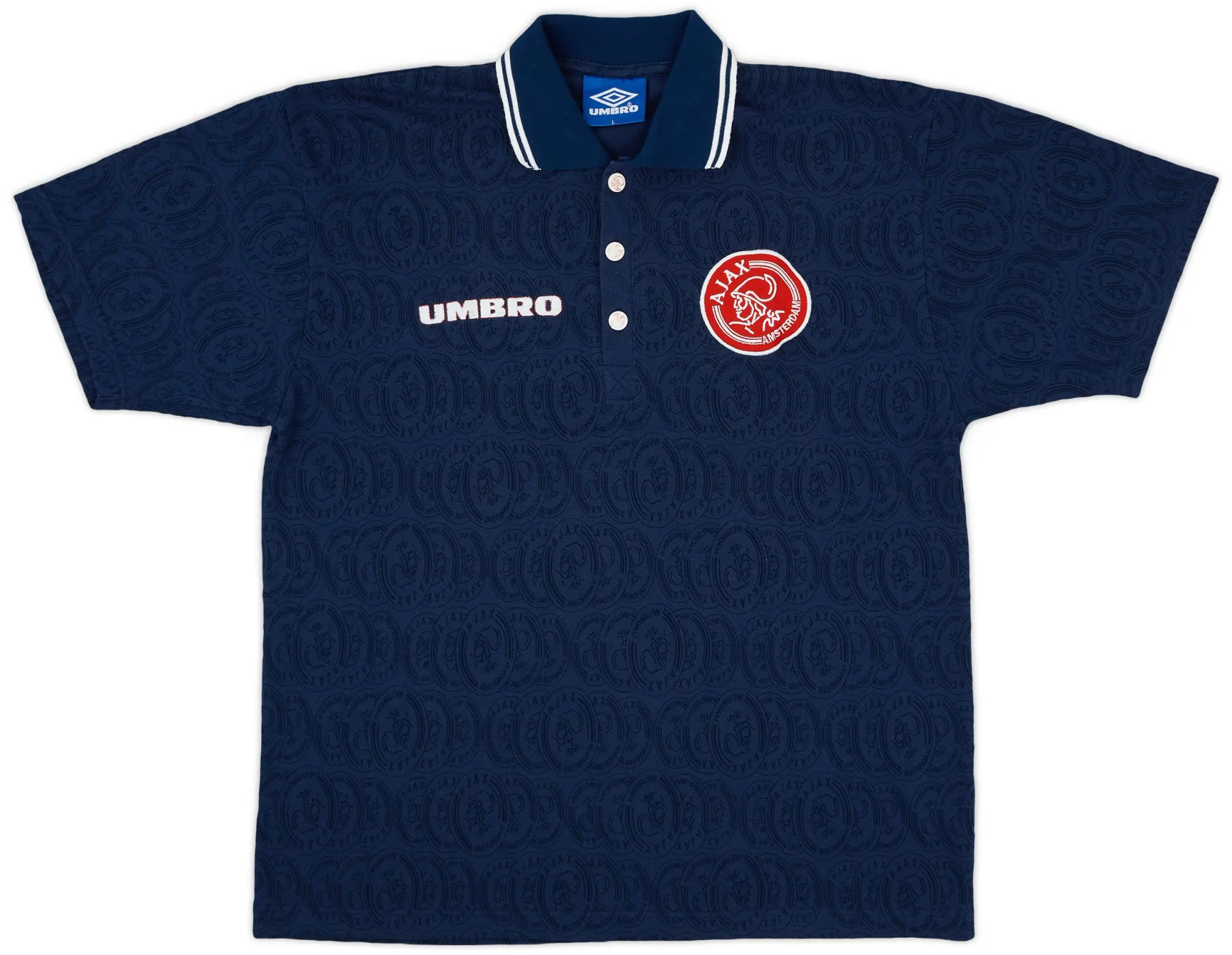 1997-98 Ajax Umbro Polo Shirt - 9/10 - (L)