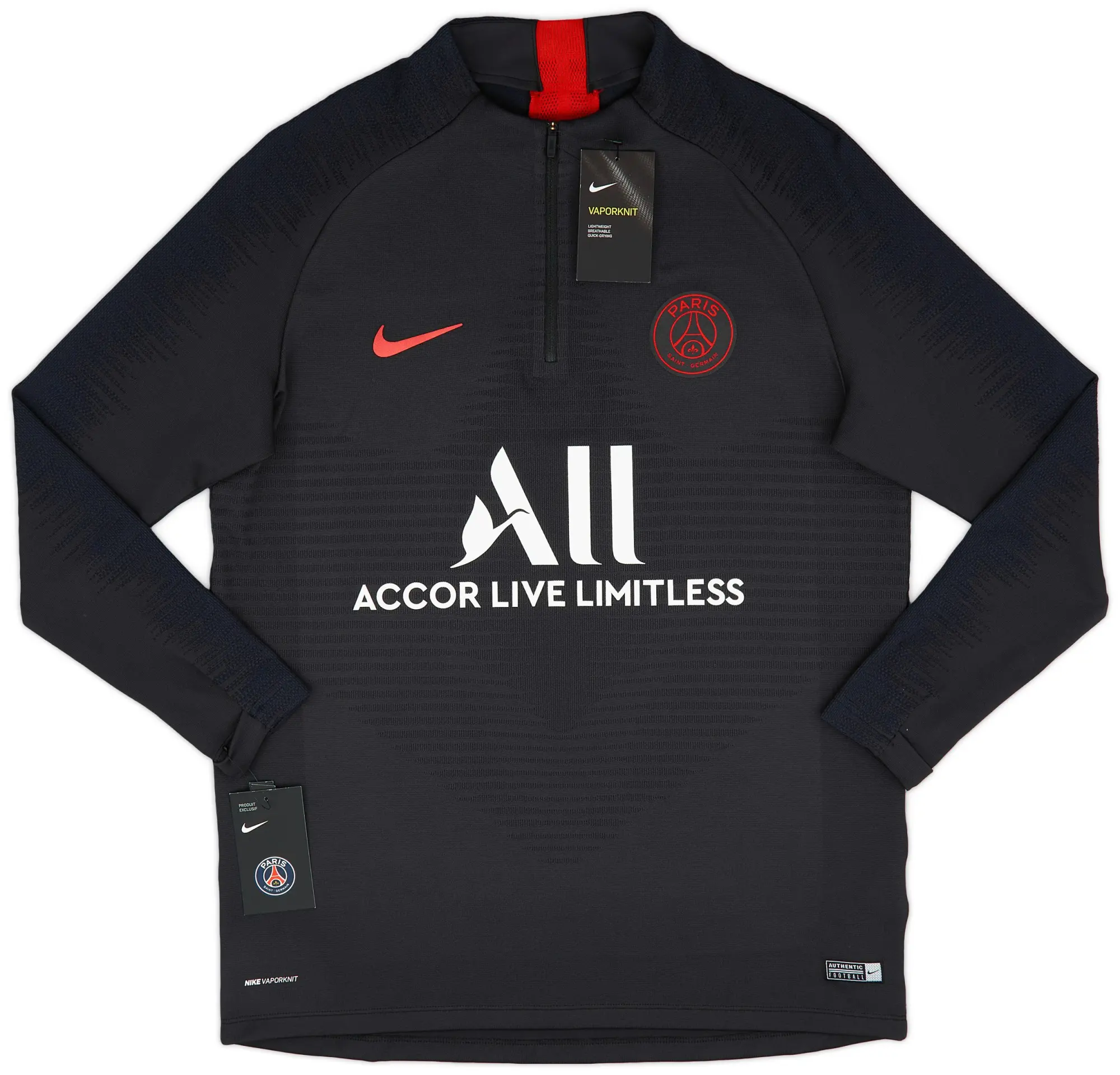 Nike 2019 20 Paris Saint Germain Player Issue Vaporknit 1 4 Zip Training Top XXL AO4998 081 FOOTY.COM