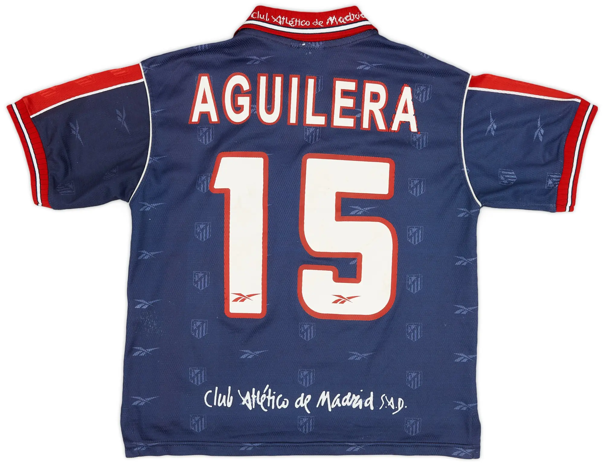 Puma 1998-99 Atletico Madrid Away Shirt Aguilera #15 - 8/10 - (XS)