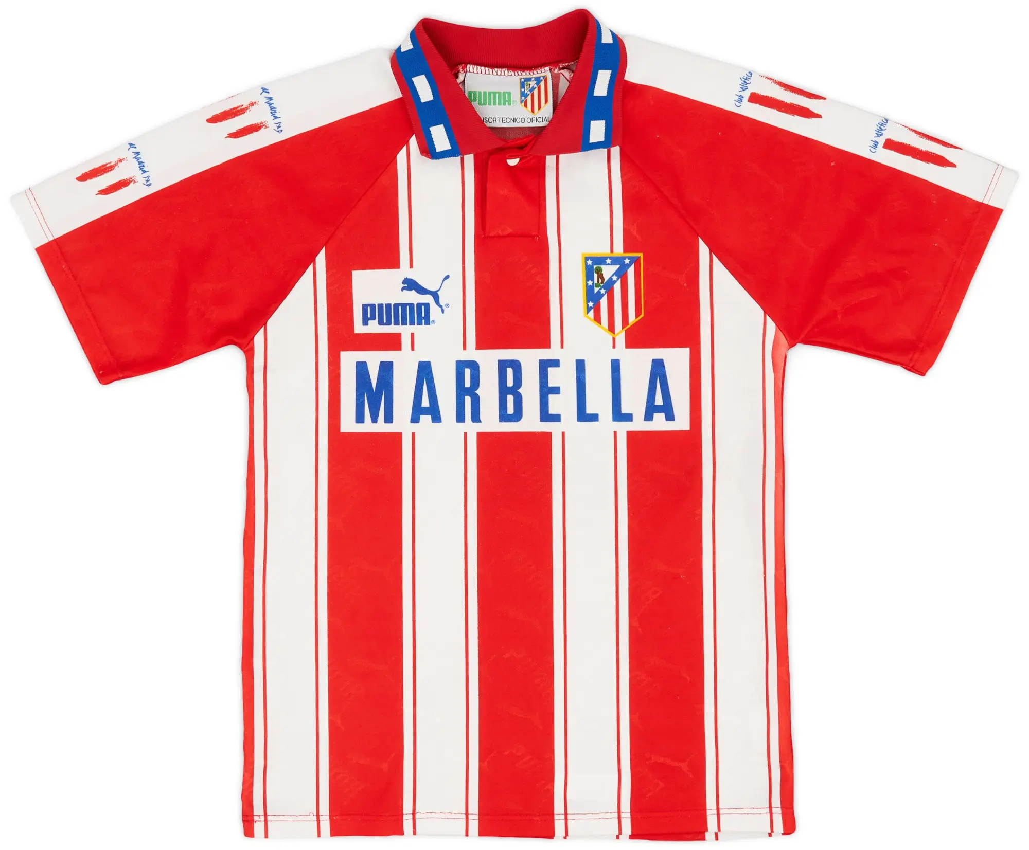 Puma 1994-95 Atletico Madrid Home Shirt - 7/10 - (L.Boys)