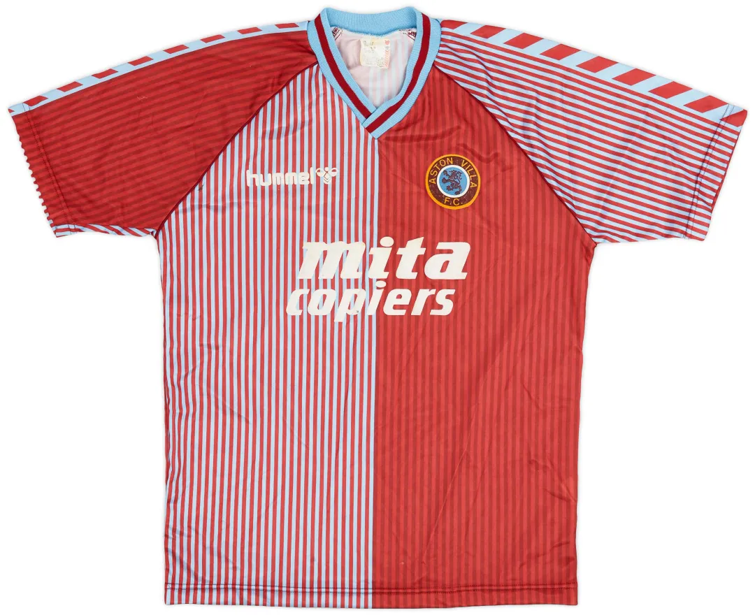 ウェア Hummel Aston Villa FC football shirts Hummel Aston Villa Mens SS Home Shirt 1987/89 | AVLH87164LS