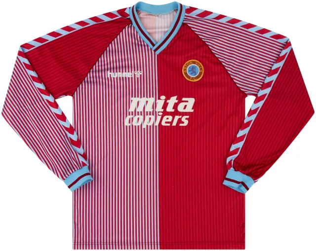 Hummel Aston Villa Mens LS Home Shirt 1987/89 | AVLH8759 | FOOTY.COM