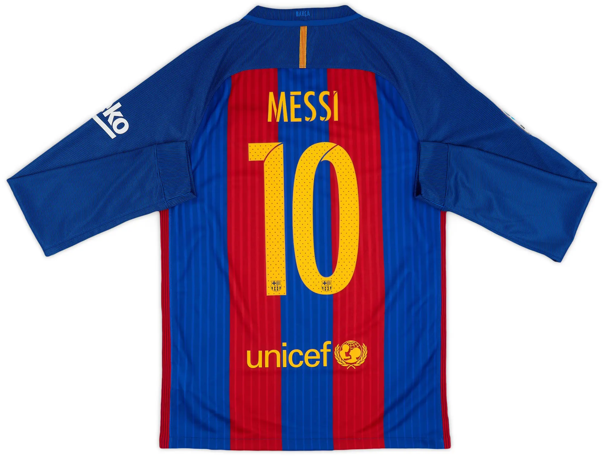 Nike 2016-17 Barcelona Home L/S Shirt Messi #10 (S)