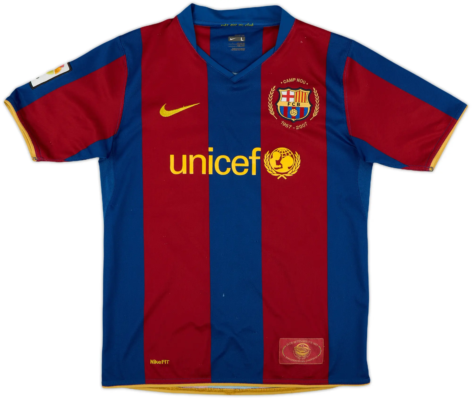 Nike 2007-08 Barcelona Basic Home Shirt - 5/10 - (S)