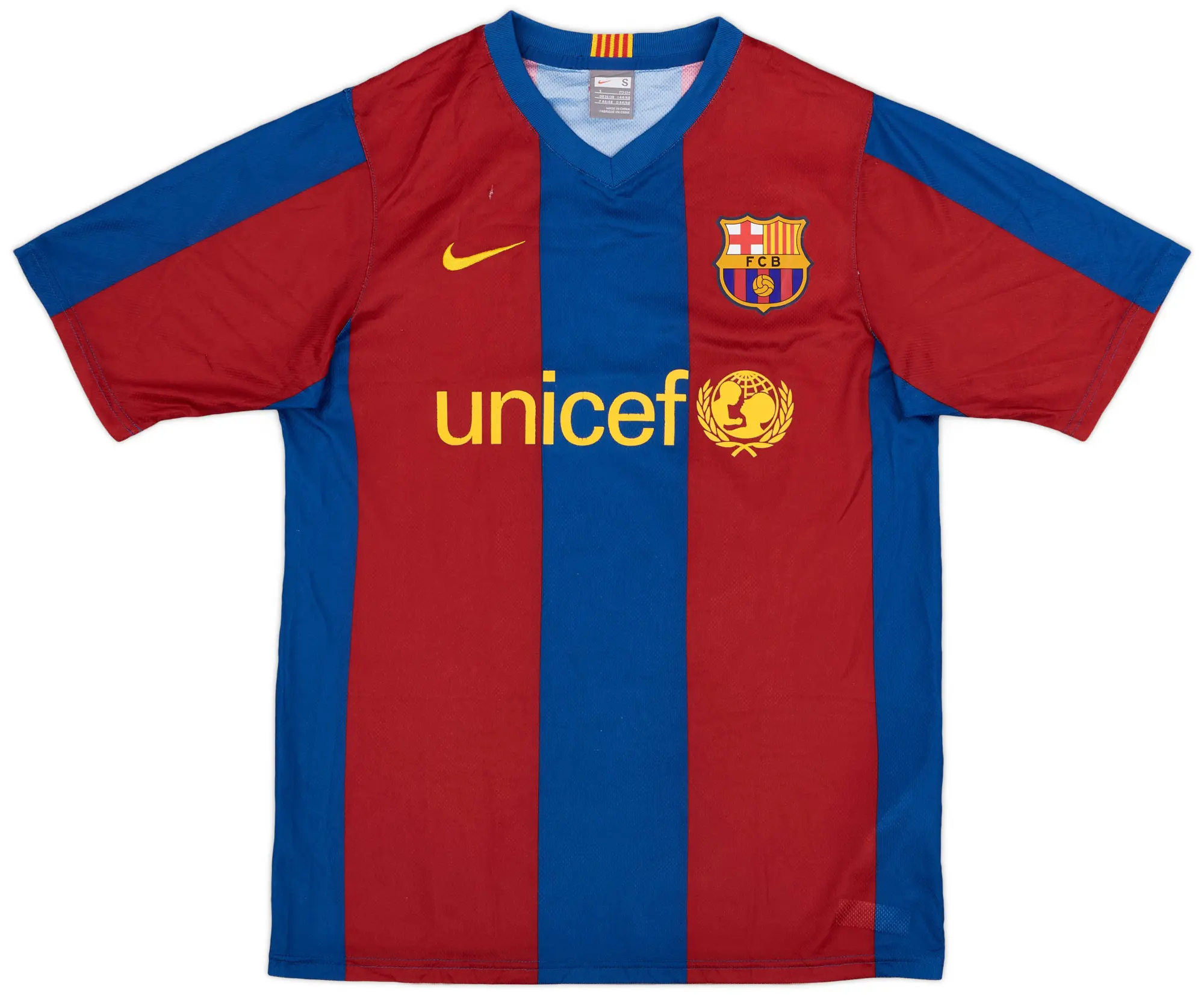 Nike 2007-08 Barcelona Basic Home Shirt - 5/10 - (S)