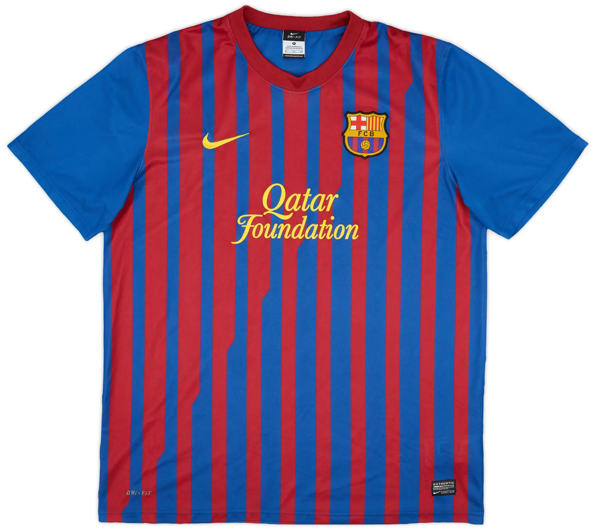 Nike 2011-12 Barcelona Basic Home Shirt - 8/10 - (XL)
