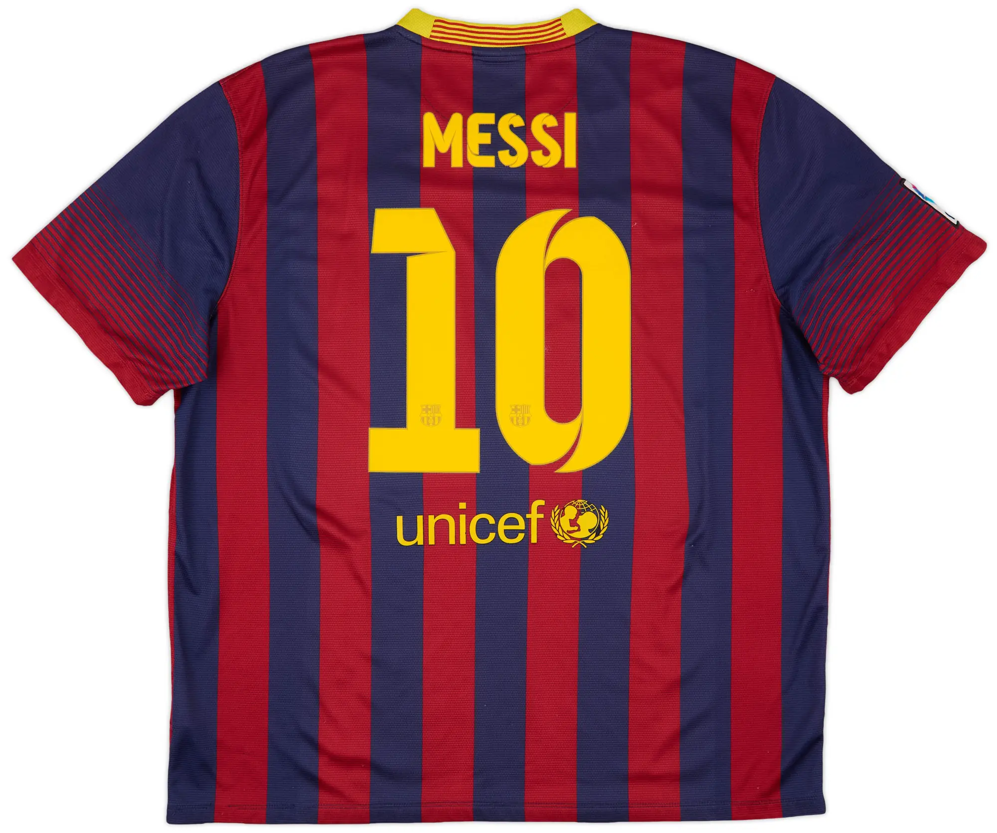 Nike 2013-14 Barcelona Home Shirt Messi #10 - 6/10 - (XL)