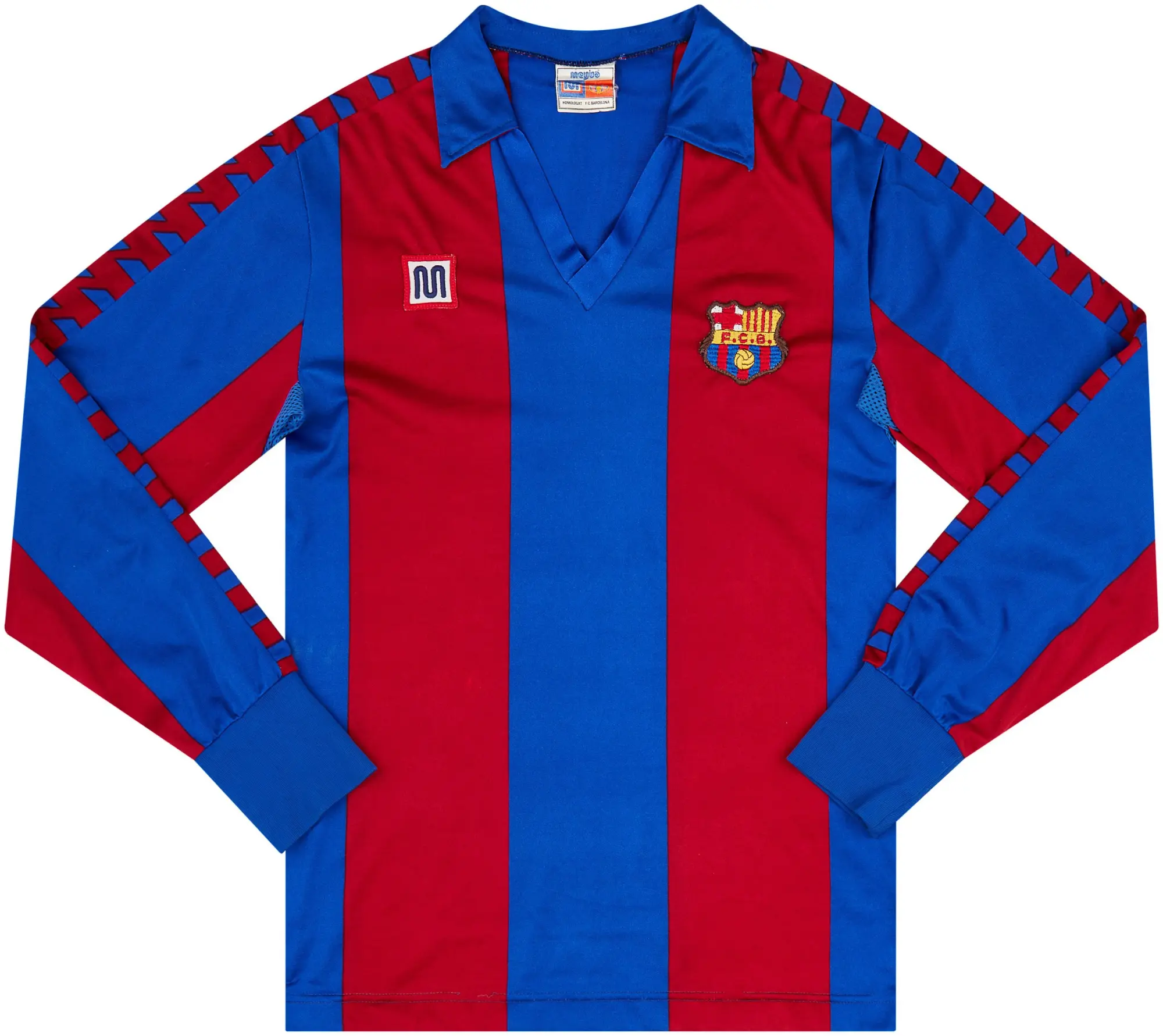 Meyba 1984-89 Barcelona Home L/S Shirt - 9/10 - (Y)