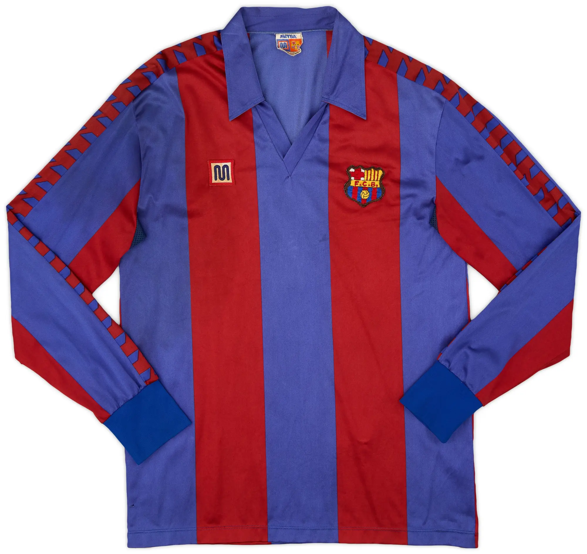 Meyba 1984-89 Barcelona Home L/S Shirt - 6/10 - (L)