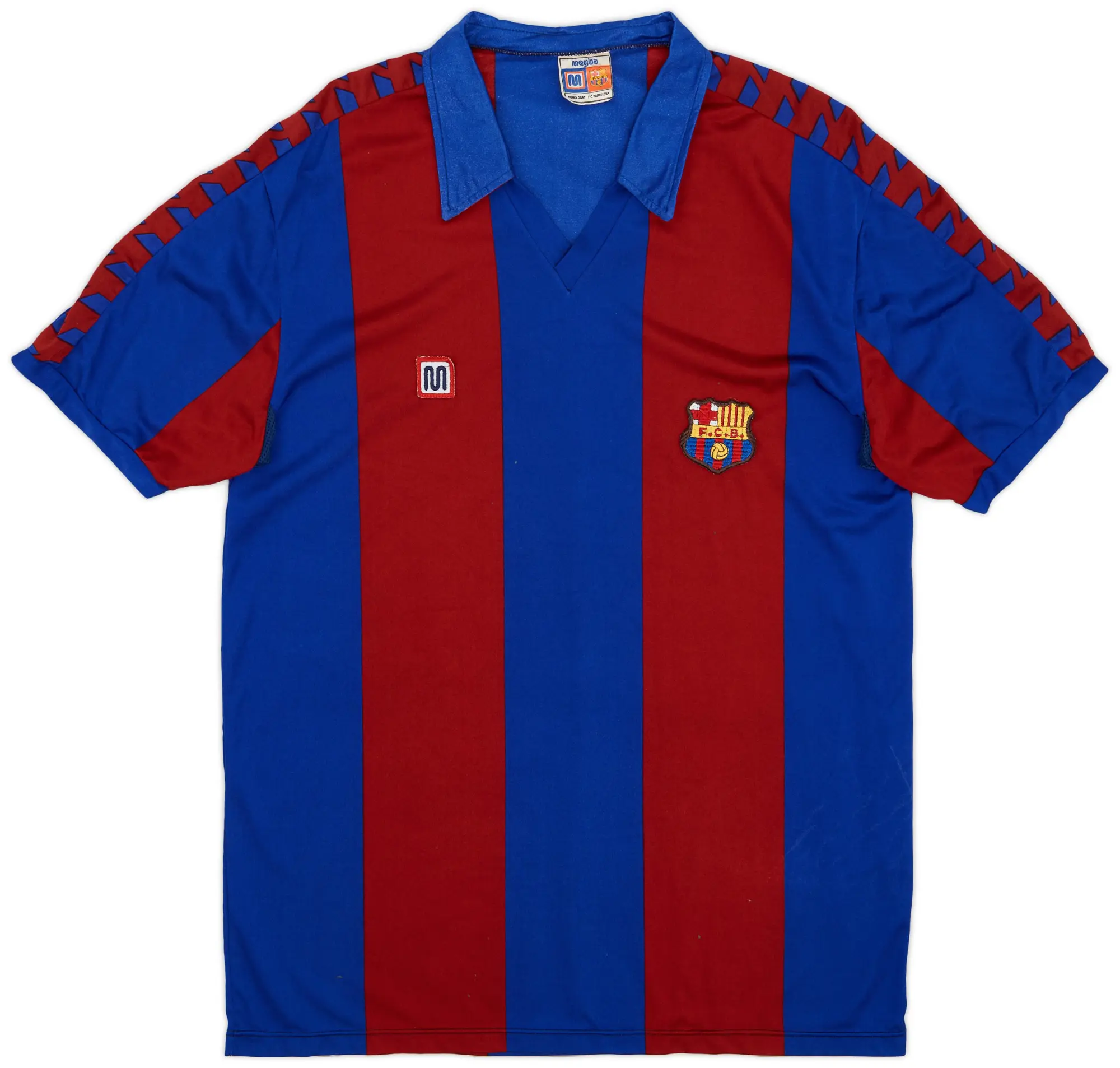 Meyba 1984-89 Barcelona Home Shirt - 8/10 - (XL)