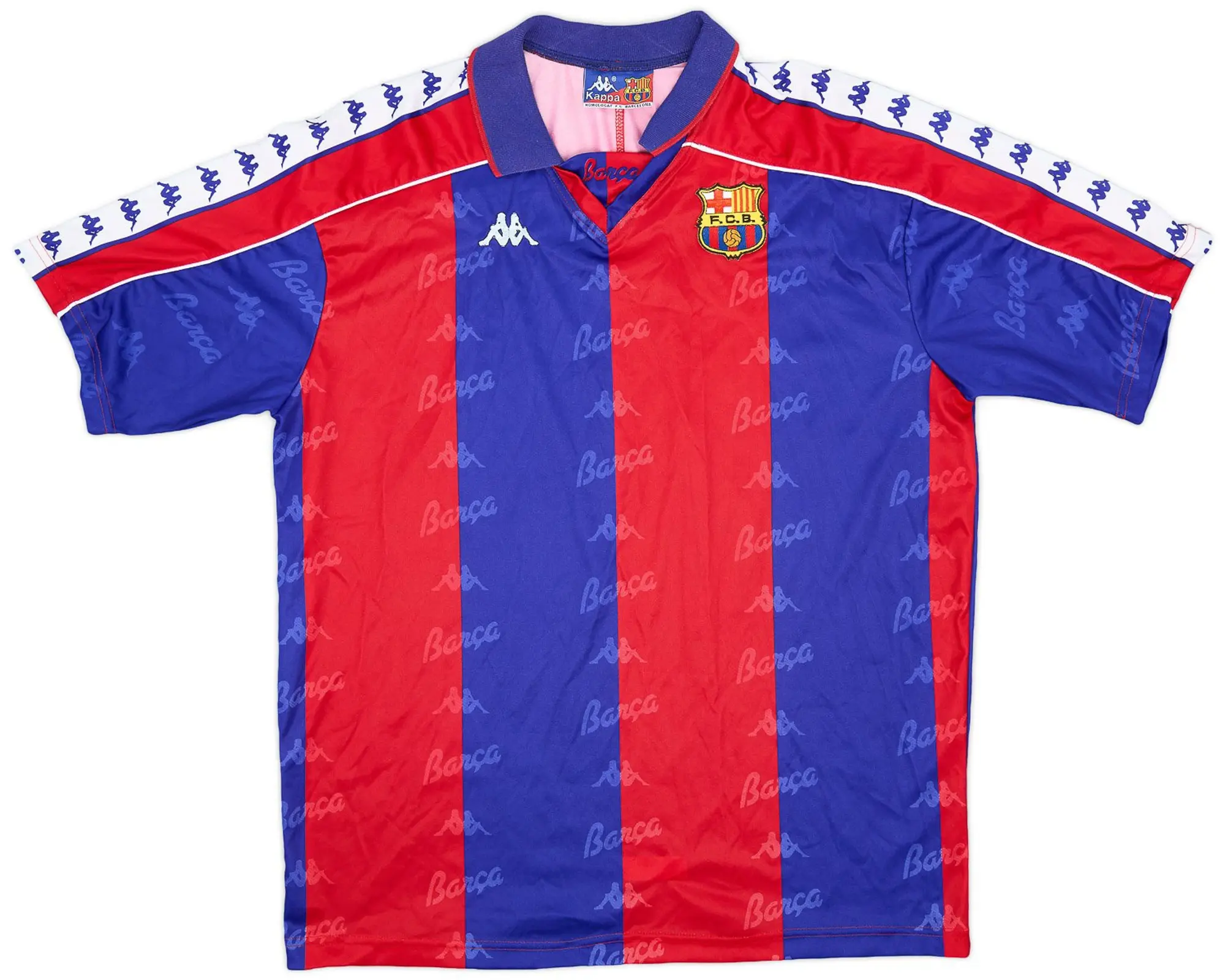 Kappa 1992-95 Barcelona Home Shirt - 9/10 - (XL)