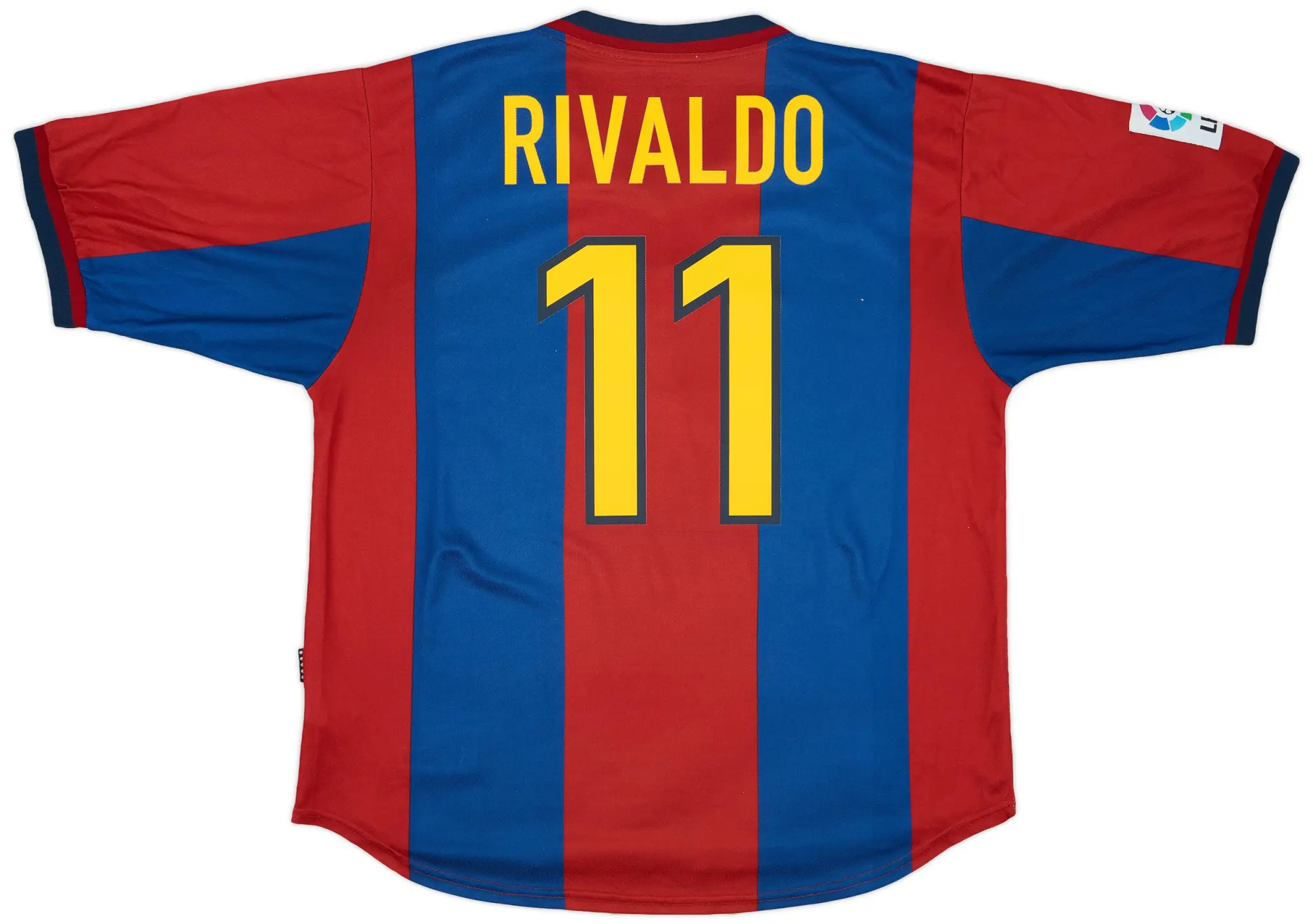 Nike 1998-00 Barcelona Home Shirt Rivaldo #11 - 8/10 - (XL)