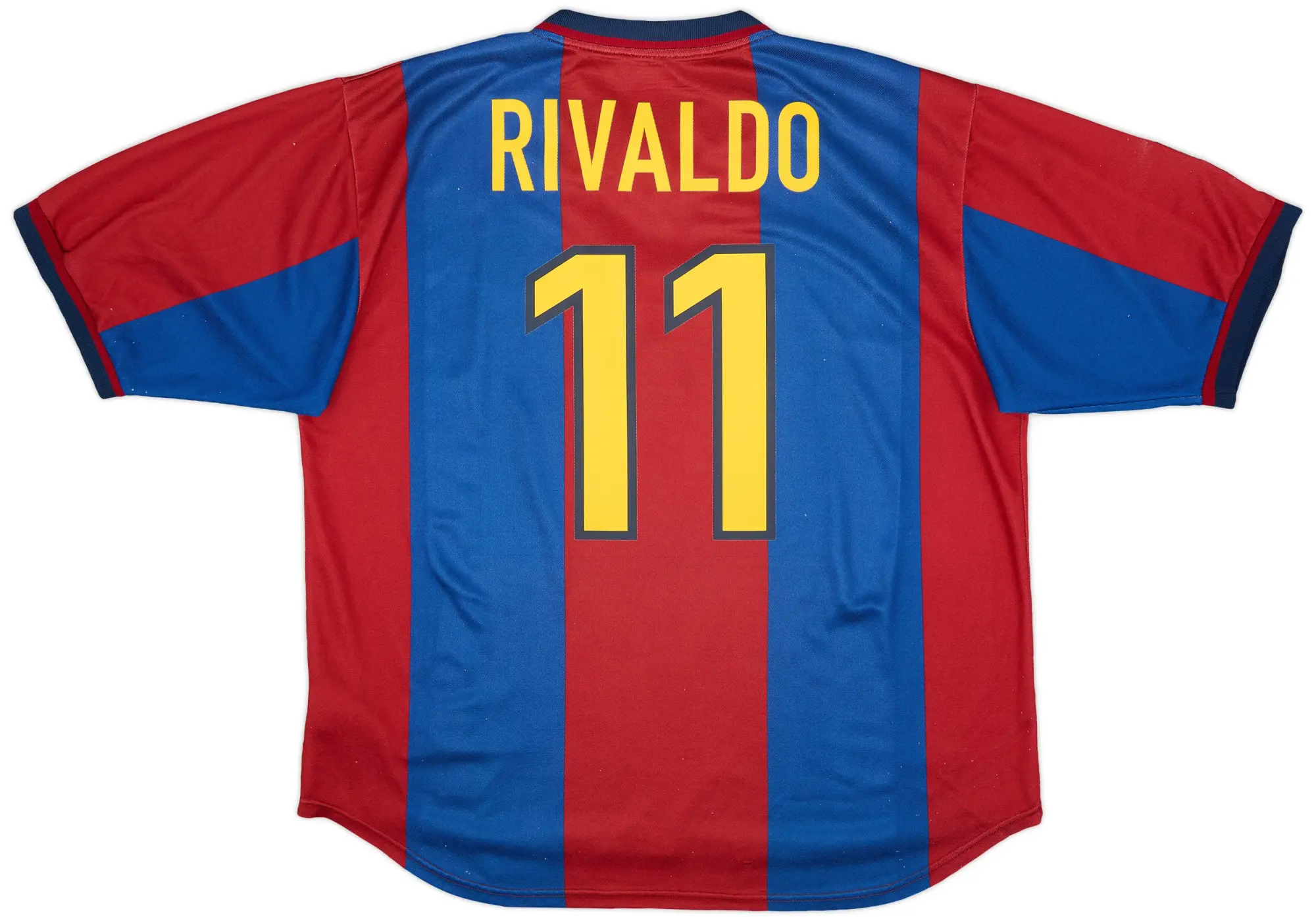 Nike 1998-00 Barcelona Home Shirt Rivaldo #11 - 6/10 - (XL)