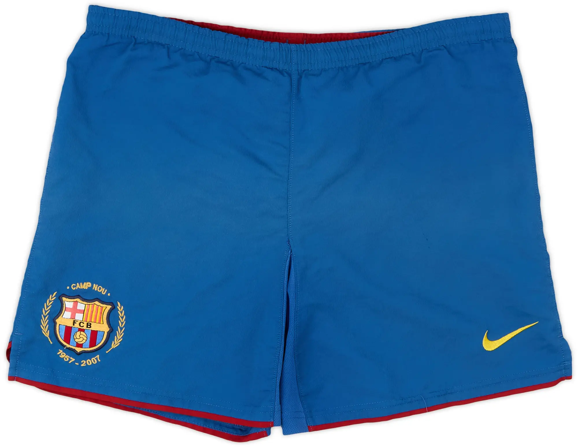 Nike 2007-08 Barcelona Home Shorts - 5/10 - (L.Boys)