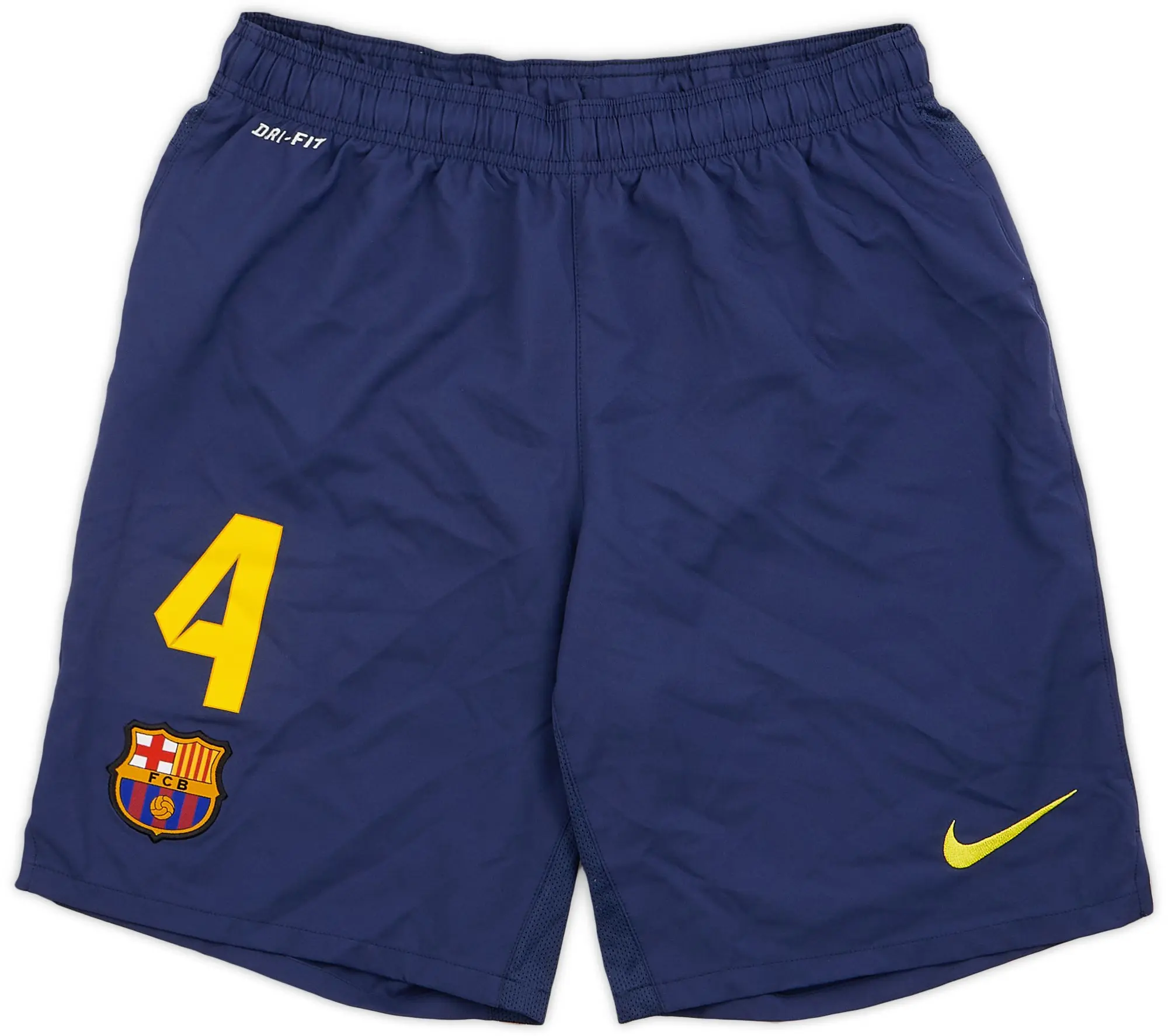 Nike 2013-14 Barcelona Home Shorts #4 (Fabregas) - 9/10 - (M)