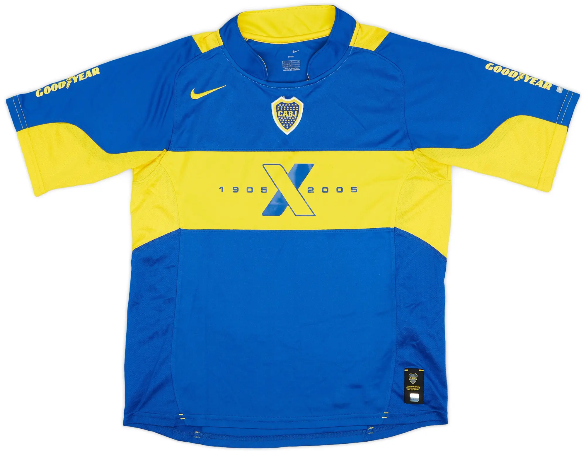 Nike 2005 Boca Juniors Home Shirt - 6/10 - (XL.Boys)