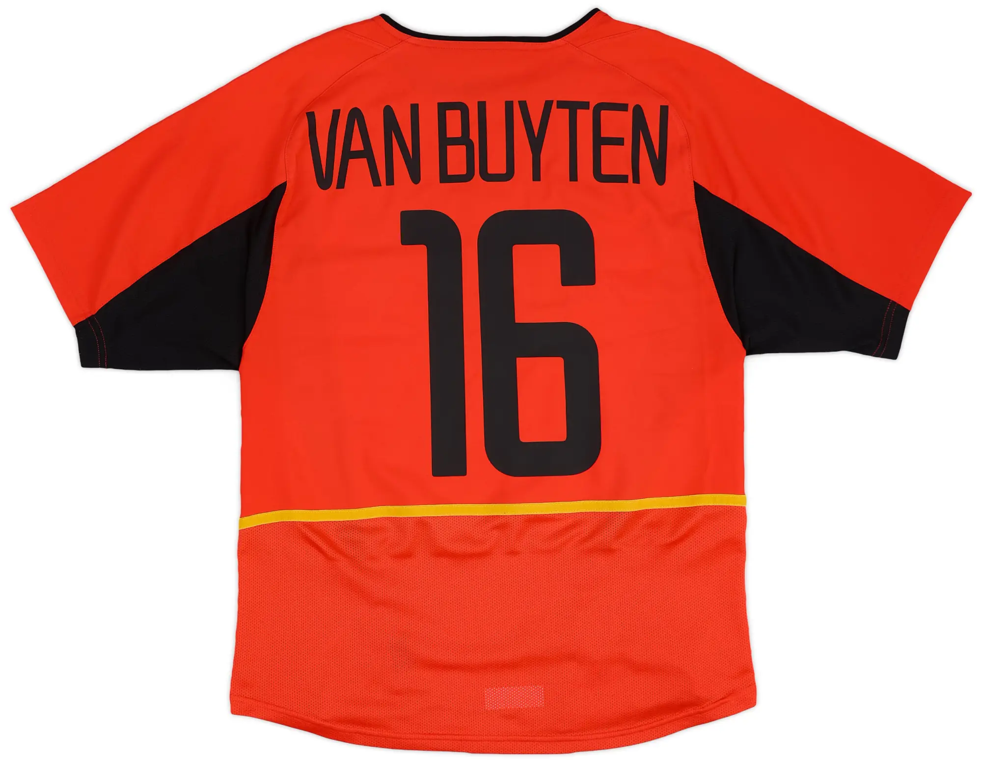 Nike 2002-04 Belgium Home Shirt Van Buyten #16 - 8/10 - (S)