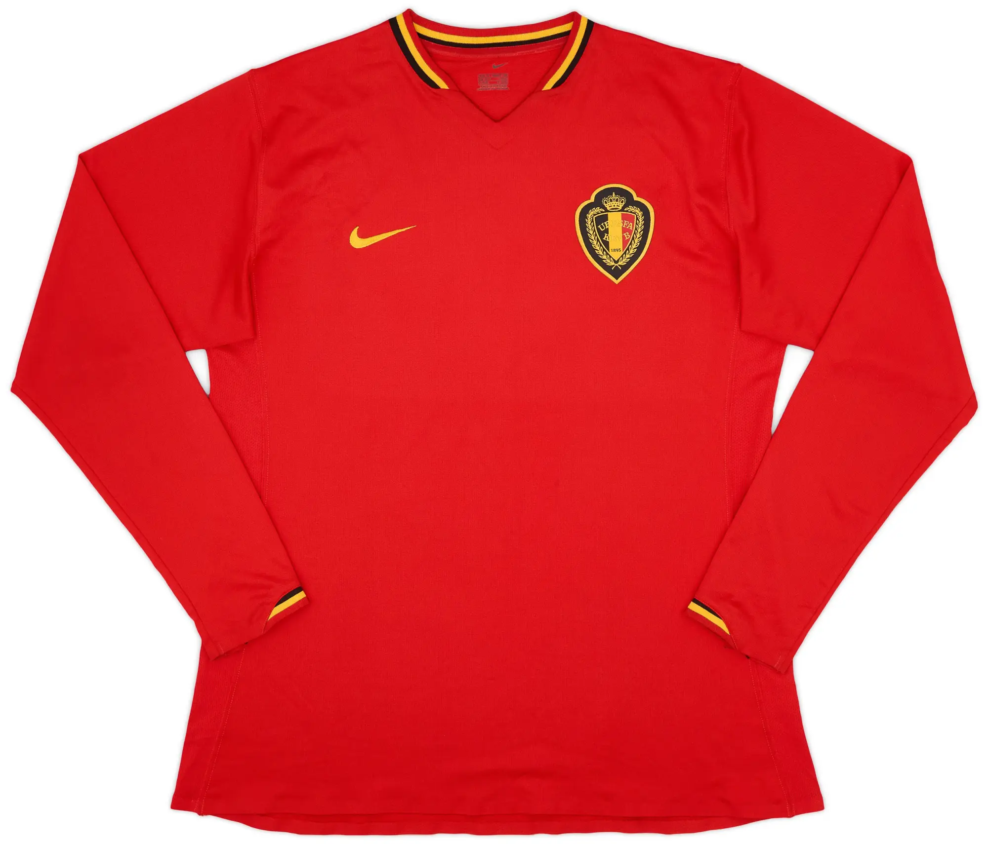 Nike 2006-08 Belgium Player Issue Home L/S Shirt - 9/10 - (XL)