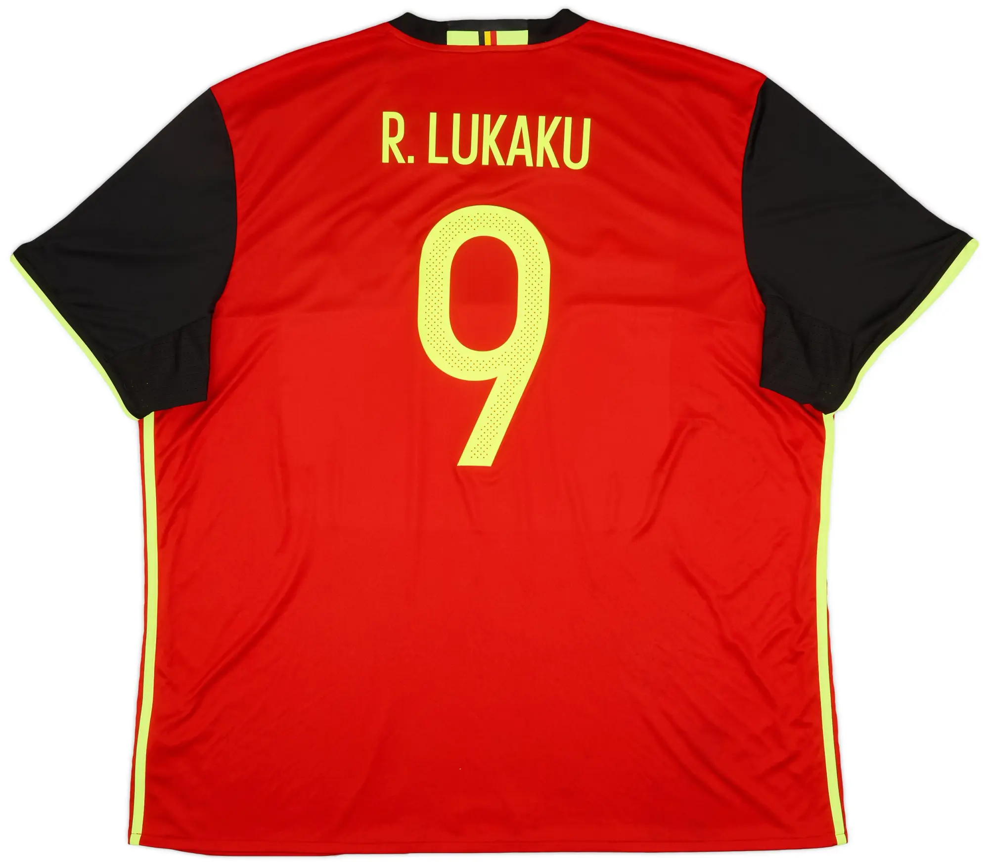 adidas 2016-17 Belgium Home Shirt Lukaku #9 - 8/10 - (3XL)