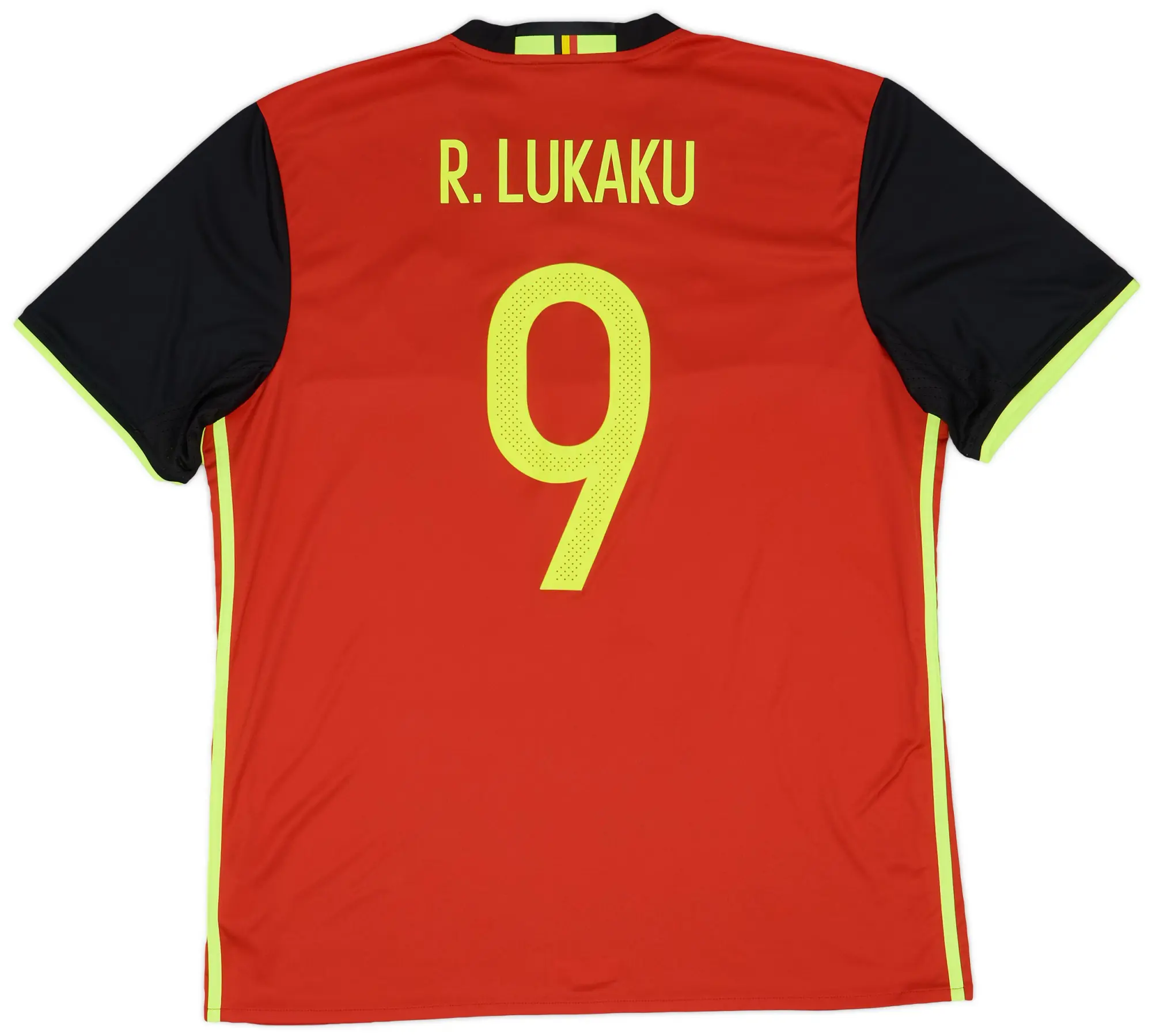 adidas 2016-17 Belgium Home Shirt Lukaku #9 - 9/10 - (XL)
