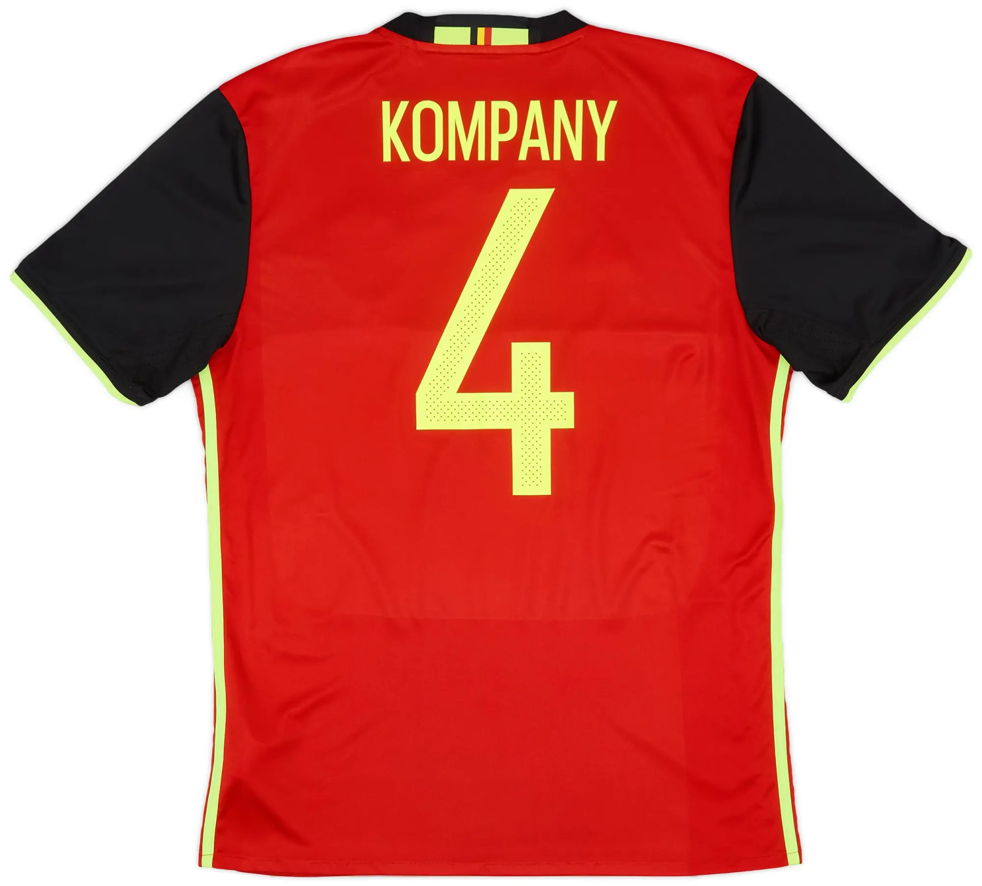 adidas 2016-17 Belgium Home Shirt Kompany #4 - 8/10 - (M)