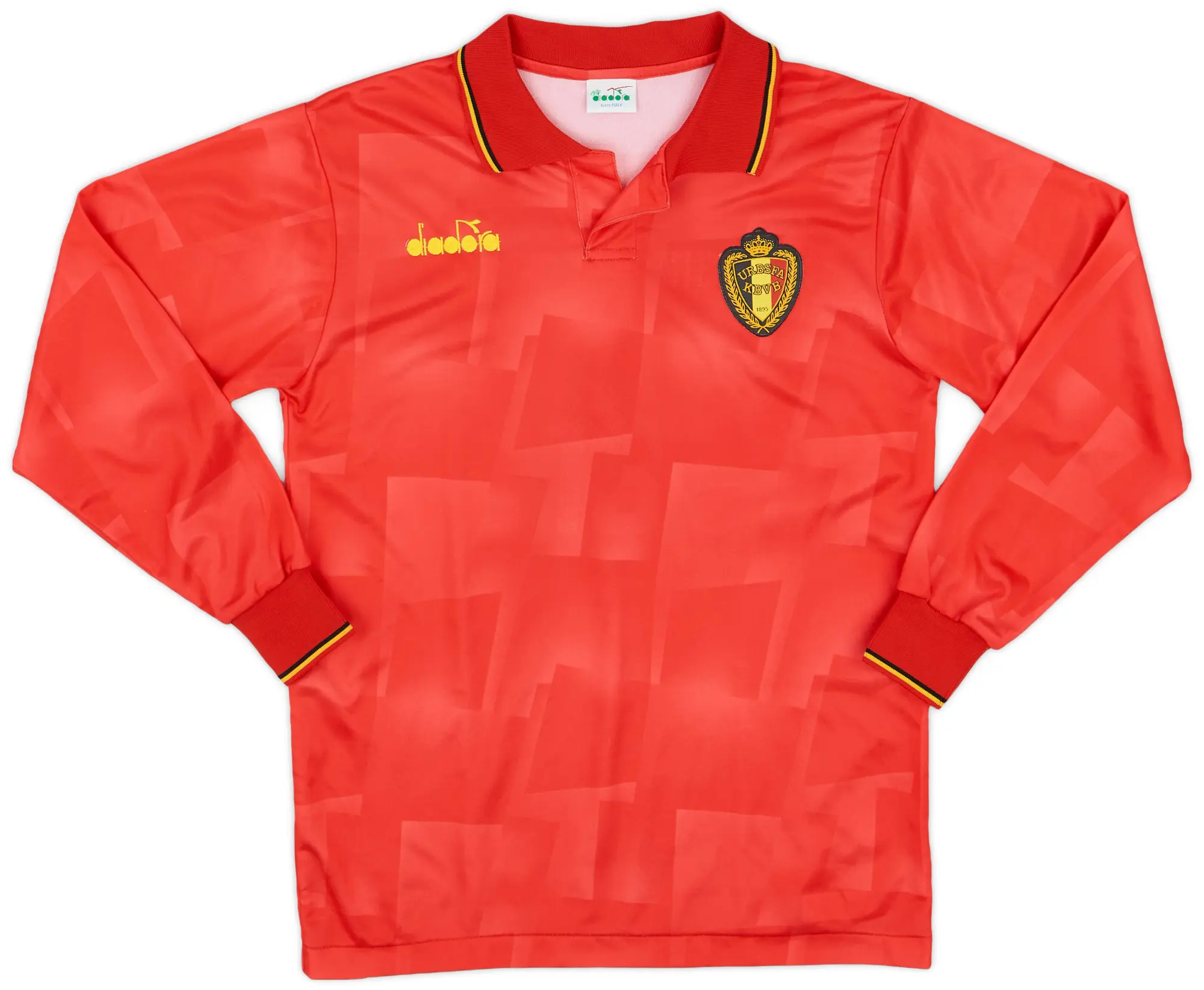 Diadora 1992-94 Belgium Home L/S Shirt - 9/10 - (S)