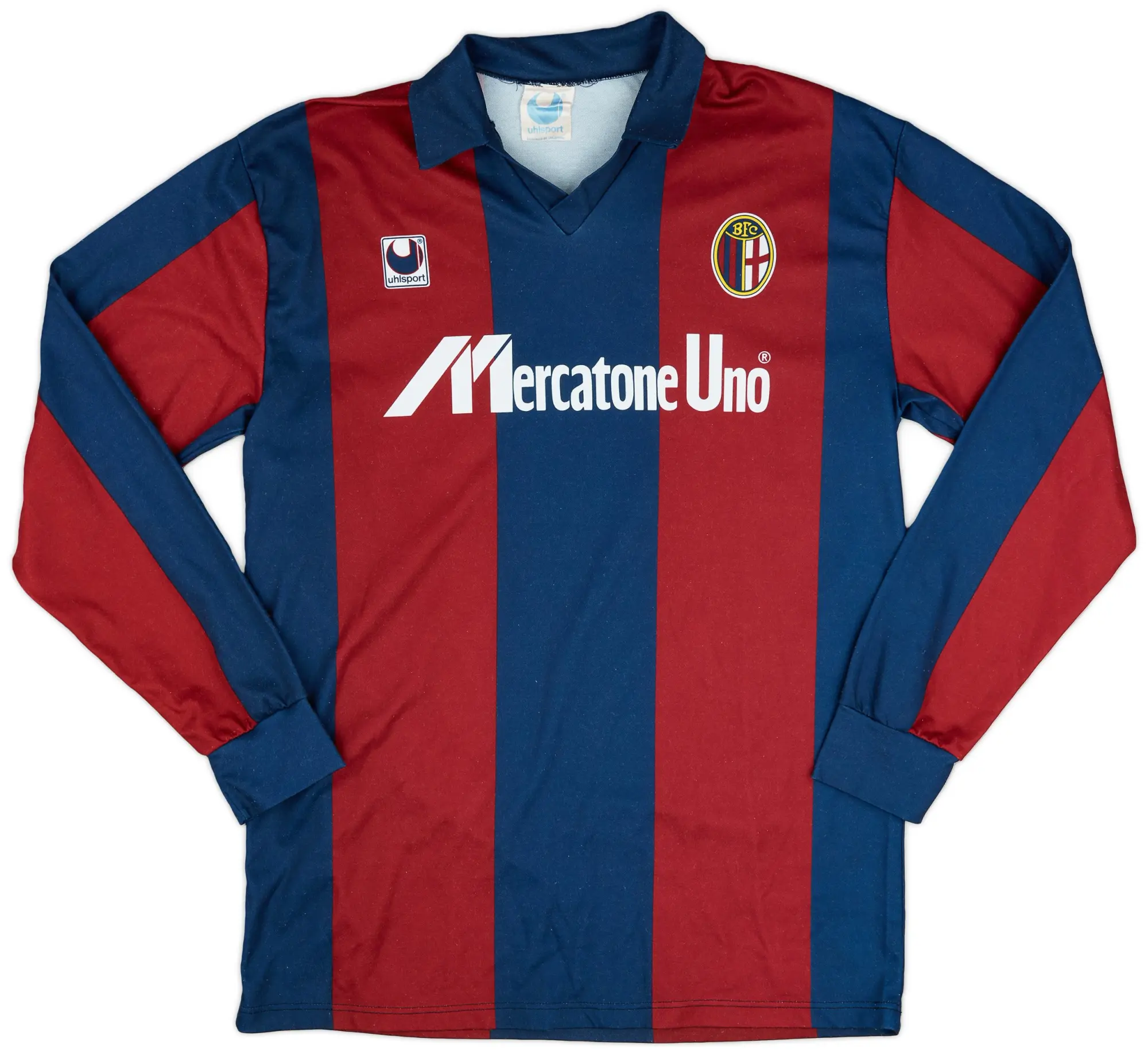 1989-90 Bologna Home L/S Shirt - 8/10 - (XL)