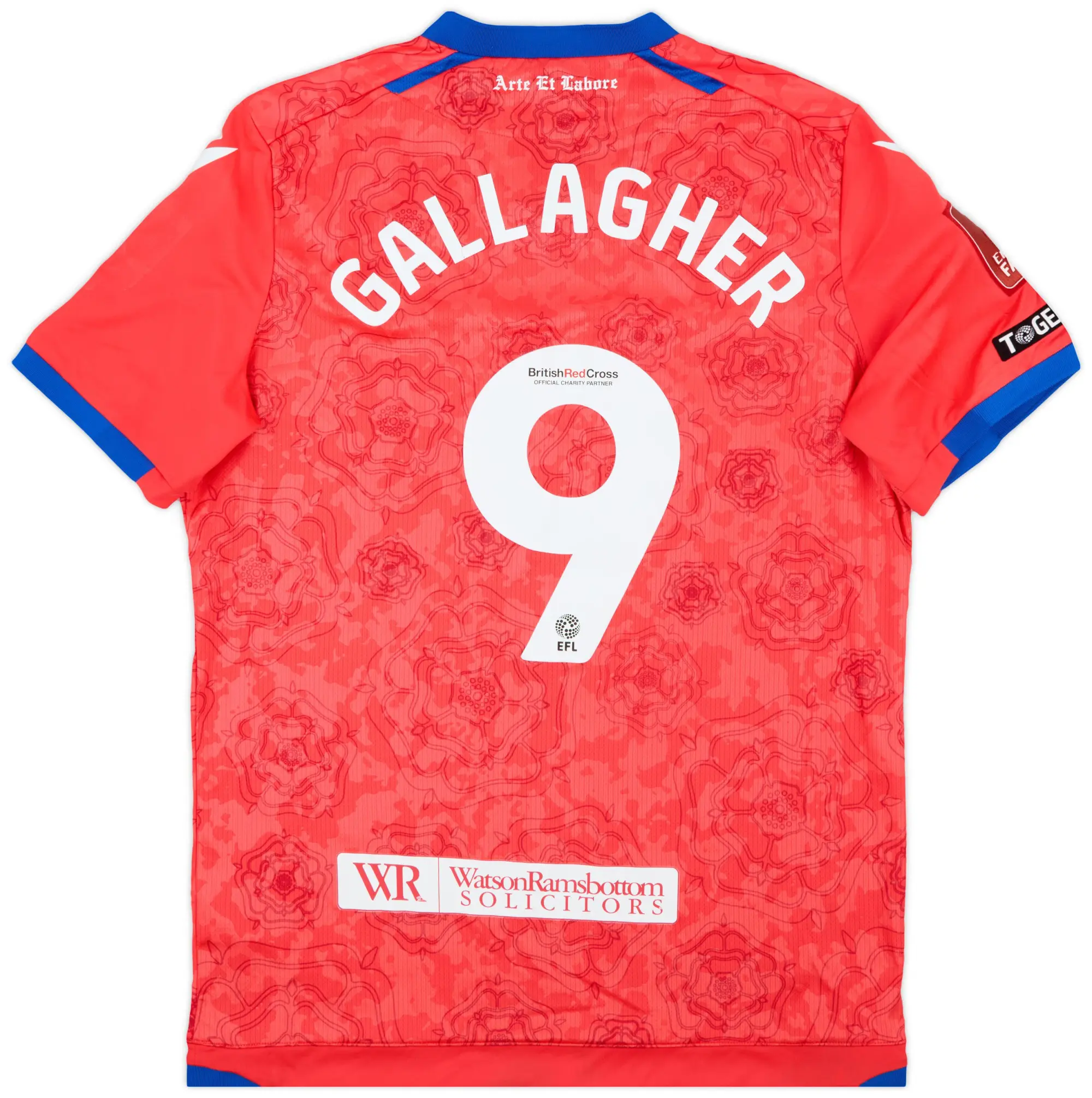 Macron 2022-23 Blackburn Match Issue FA Cup Third Shirt Gallagher #9