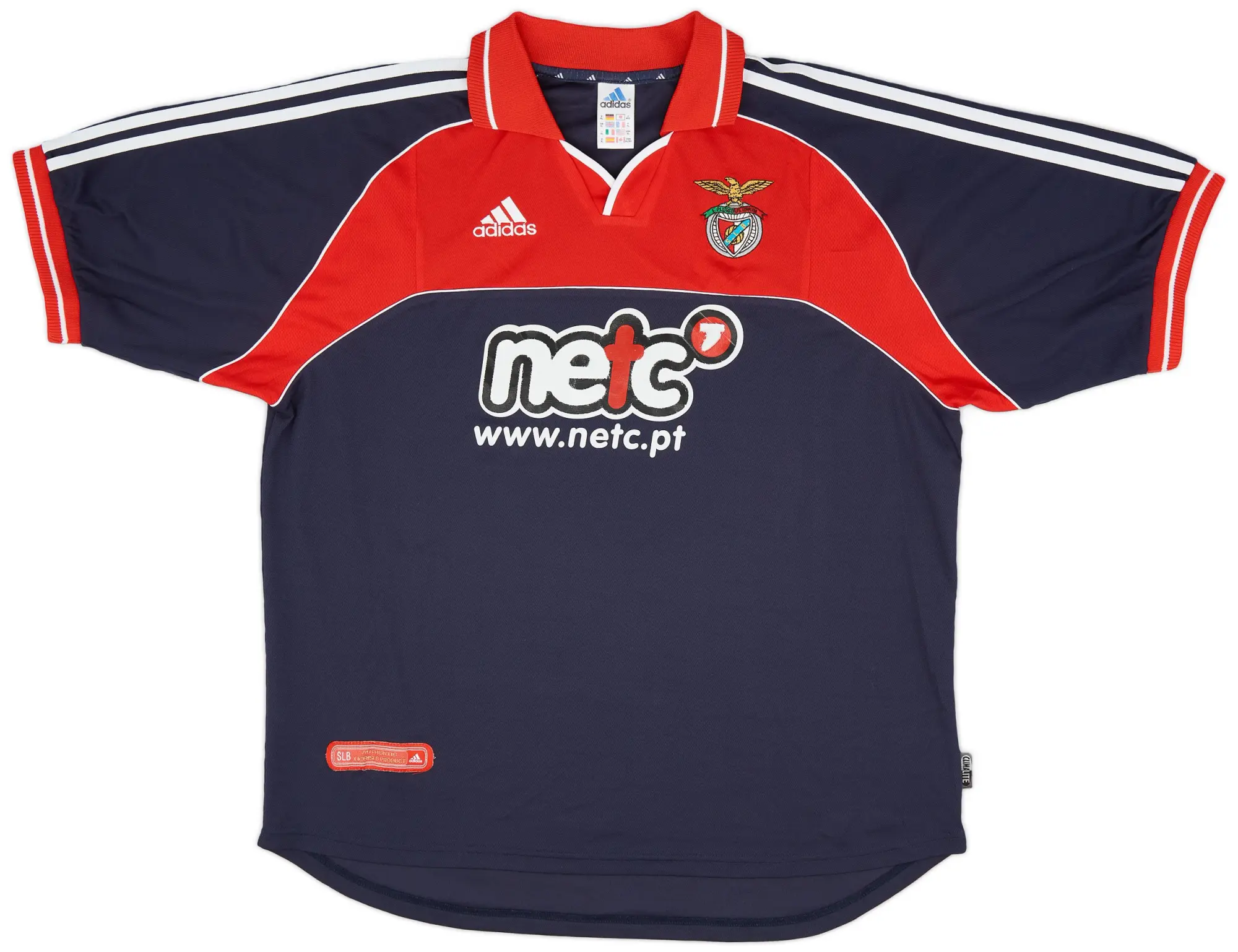 adidas 2000-01 Benfica Away Shirt - 6/10 - (XL)