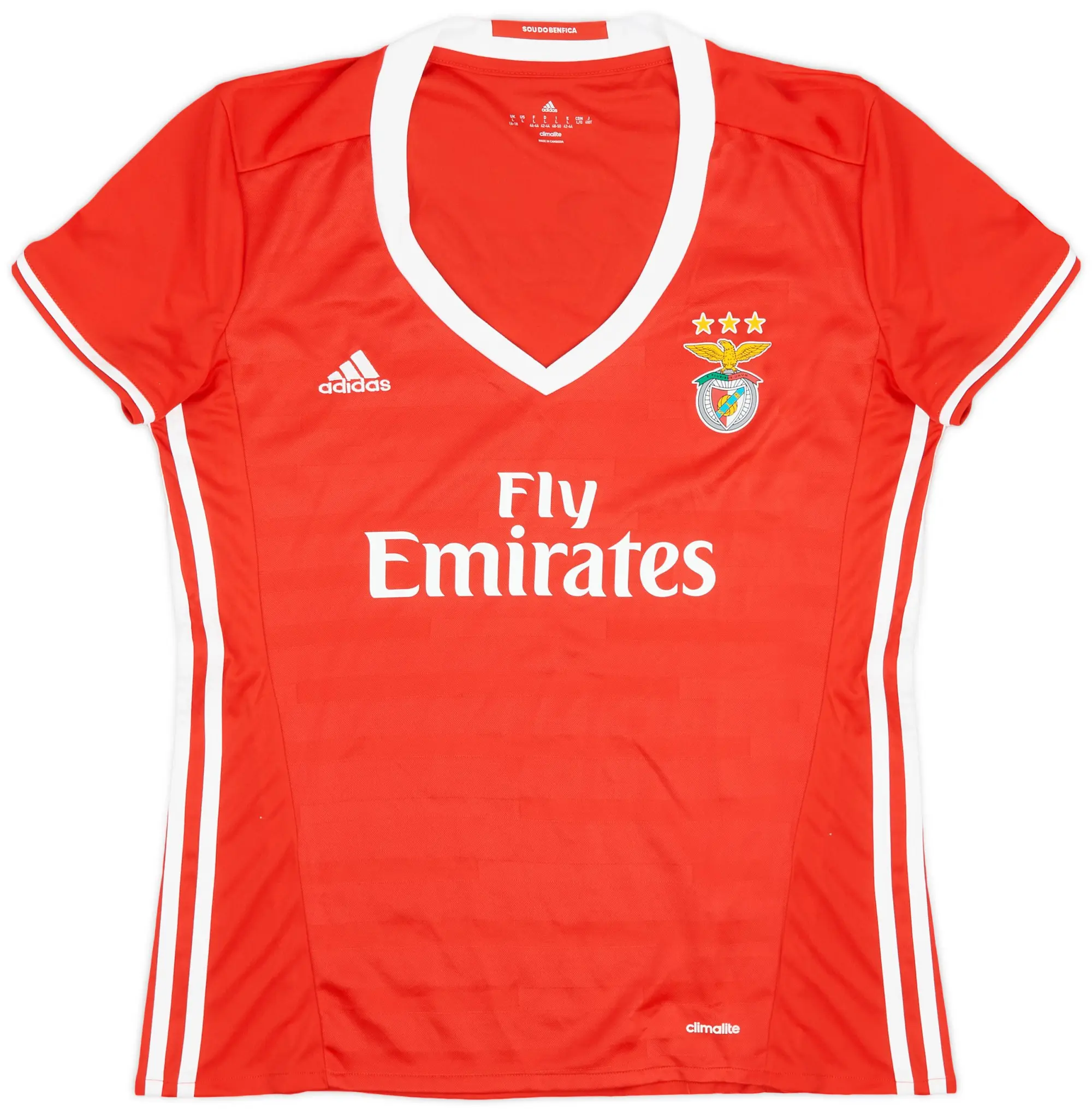 adidas 2016-17 Benfica Home Shirt - 9/10 - (Women's L)