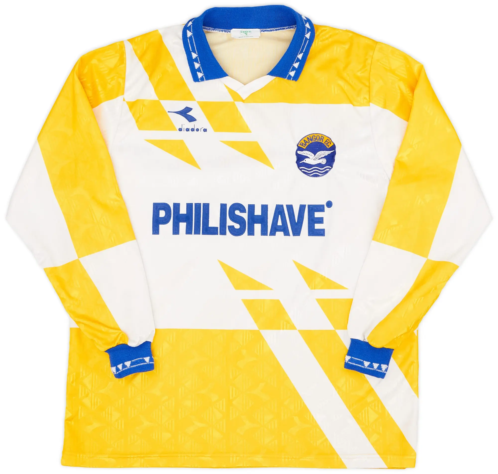 Diadora 1993-94 Bangor FC Home L/S Shirt - 9/10 - (XL)
