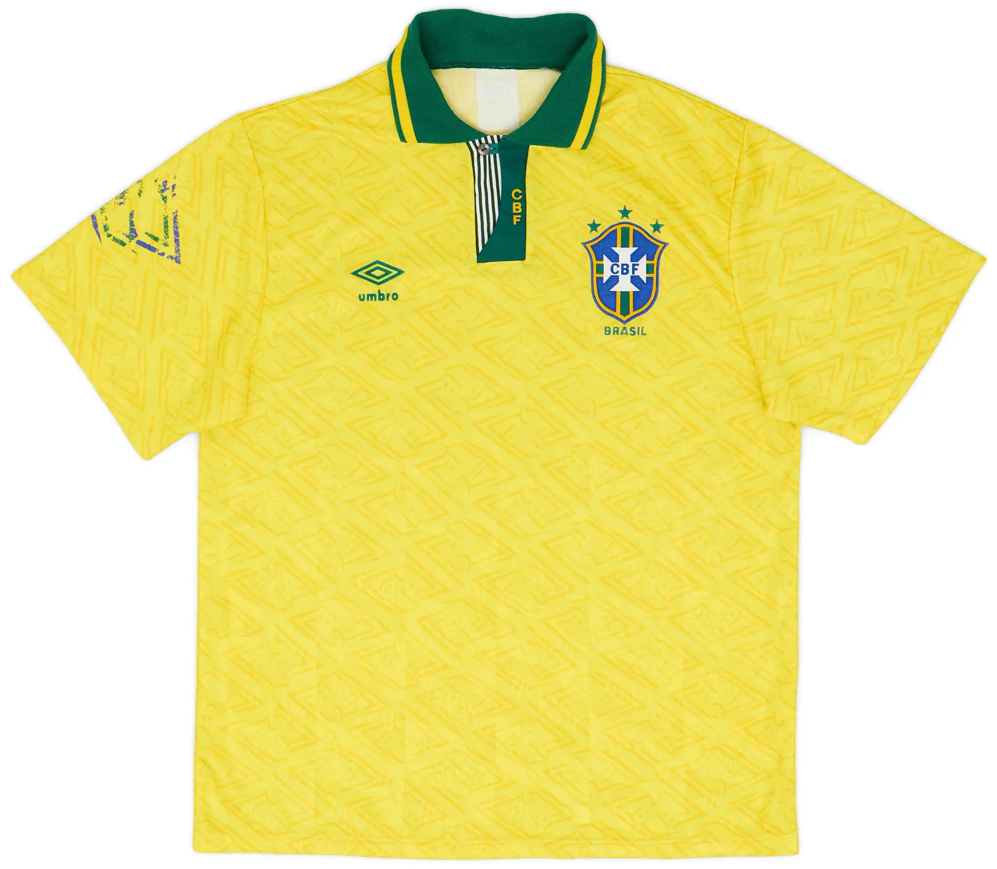 Umbro 1991-93 Brazil Home Shirt - 7/10 - (L)