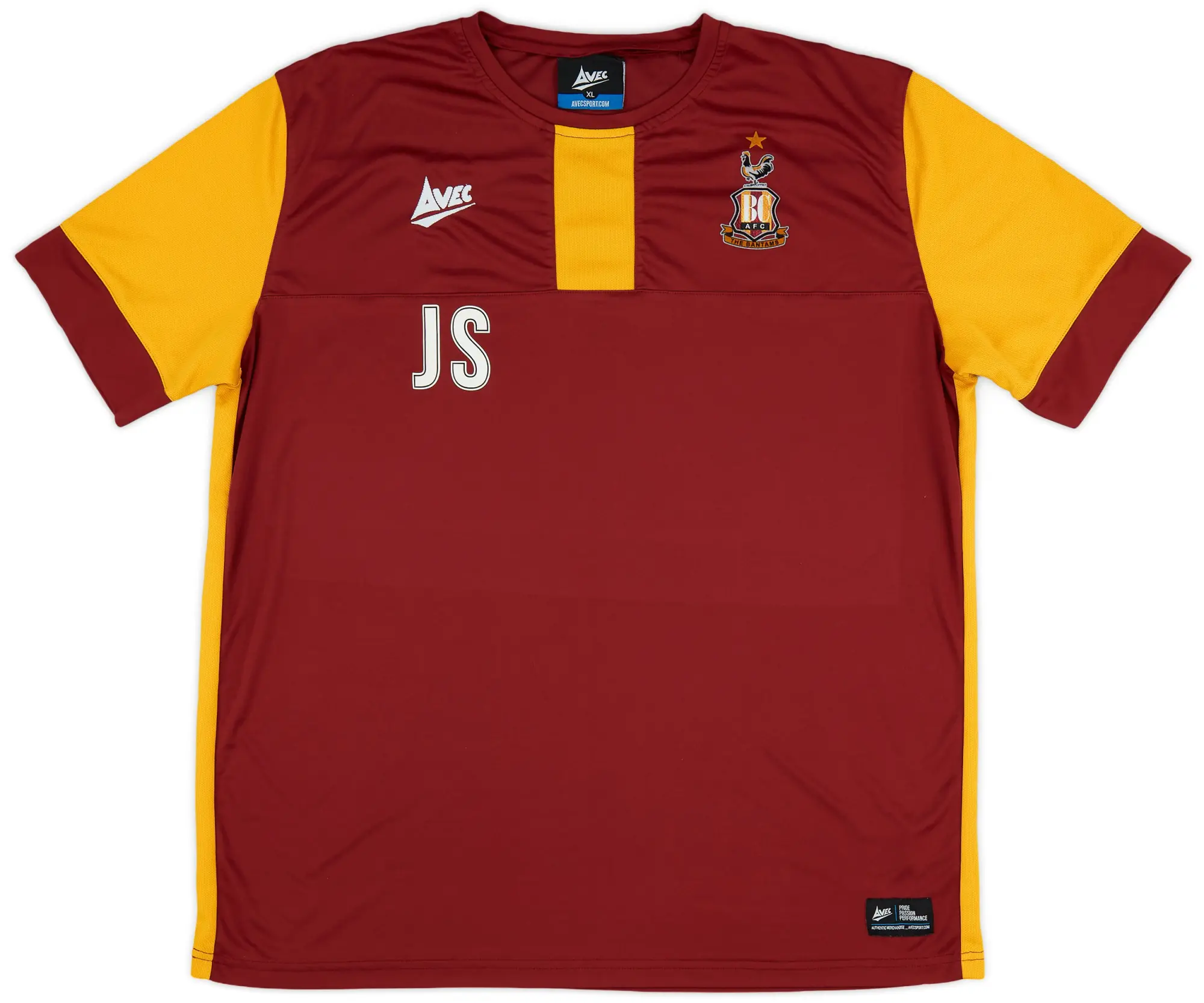 2016-17 Bradford Staff Issue Avec Training Shirt 'JS' 9/10 - (XL)