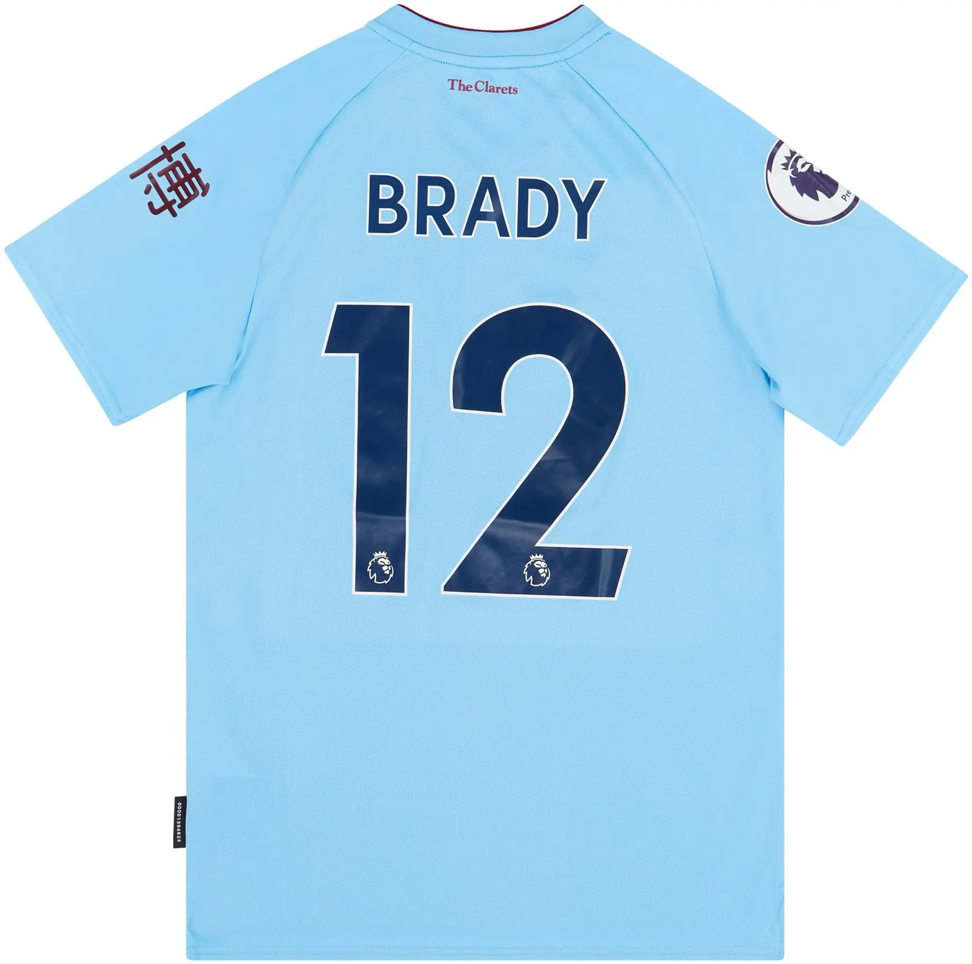 Umbro 2019-20 Burnley Match Issue Away Shirt Brady #12
